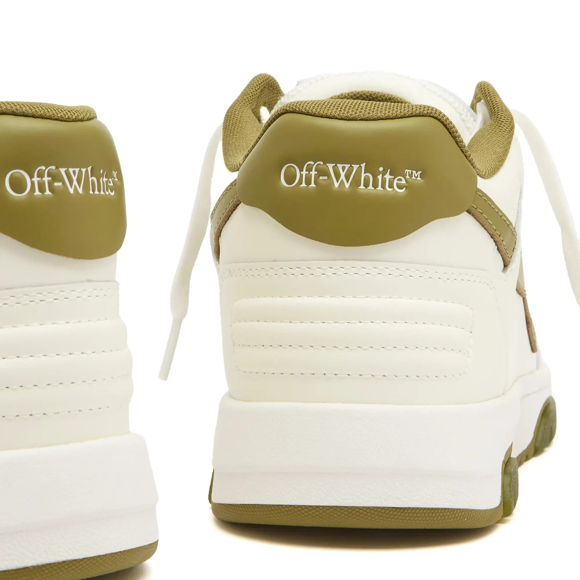 Off-White Men's Out Of Office Sneaker White/Olive Green