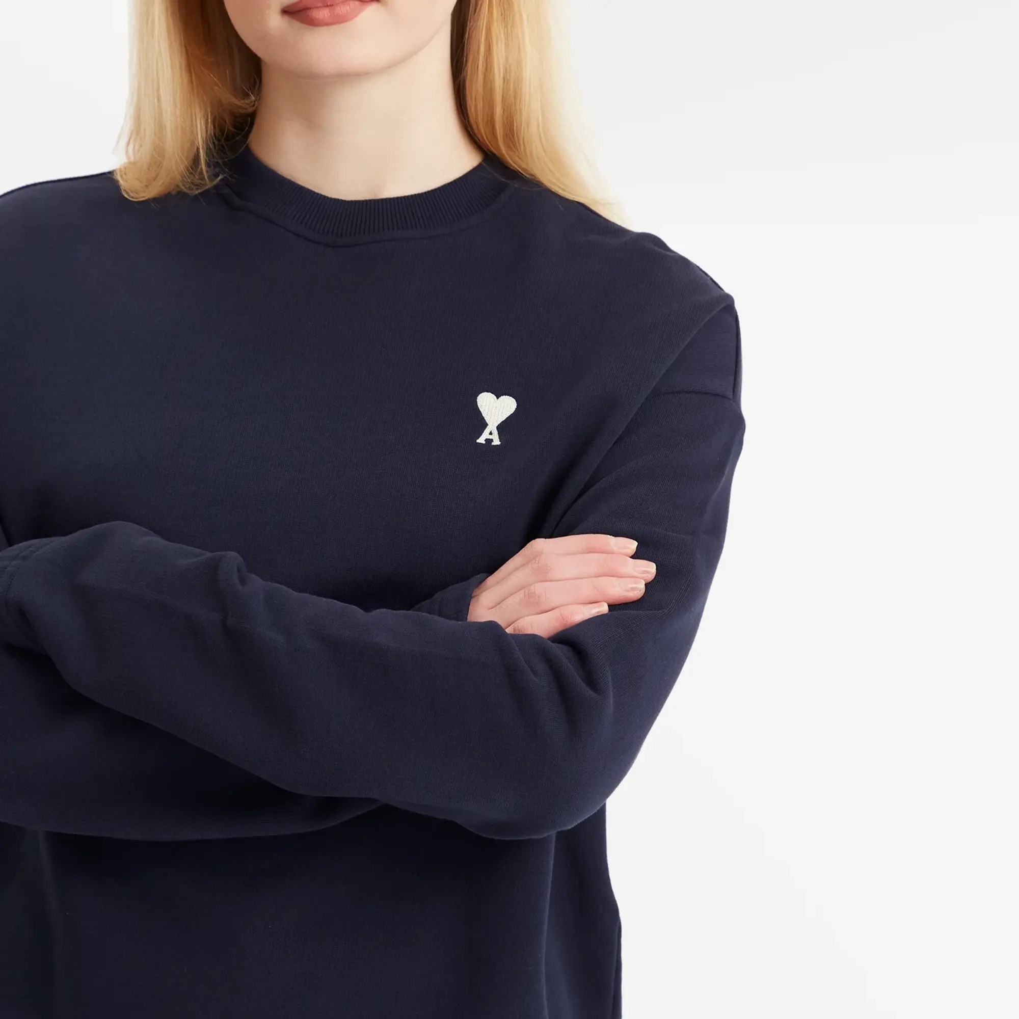 AMI Paris Women's De Coeur Sweatshirt Night Blue