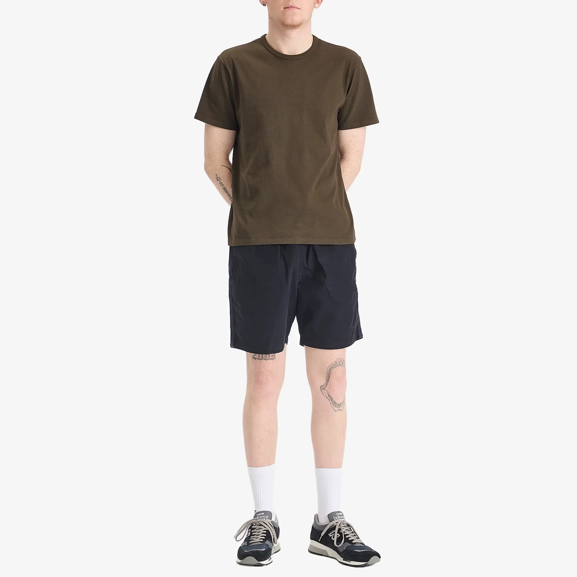 Universal Works Men's Summer Canvas Beach Short Navy