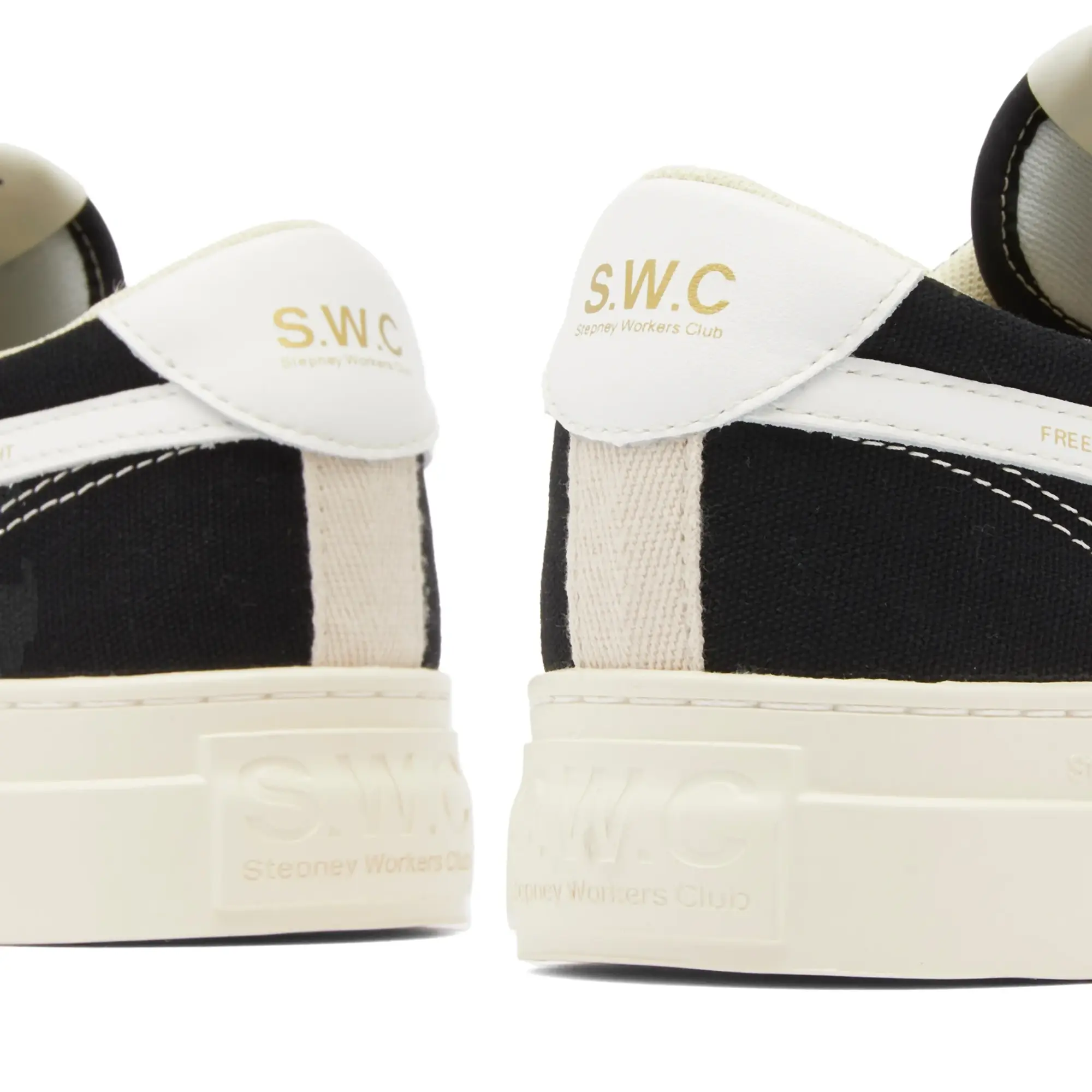 Stepney Workers Club Men's Dellow S-Strike Cup Canvas Sneaker Black/White
