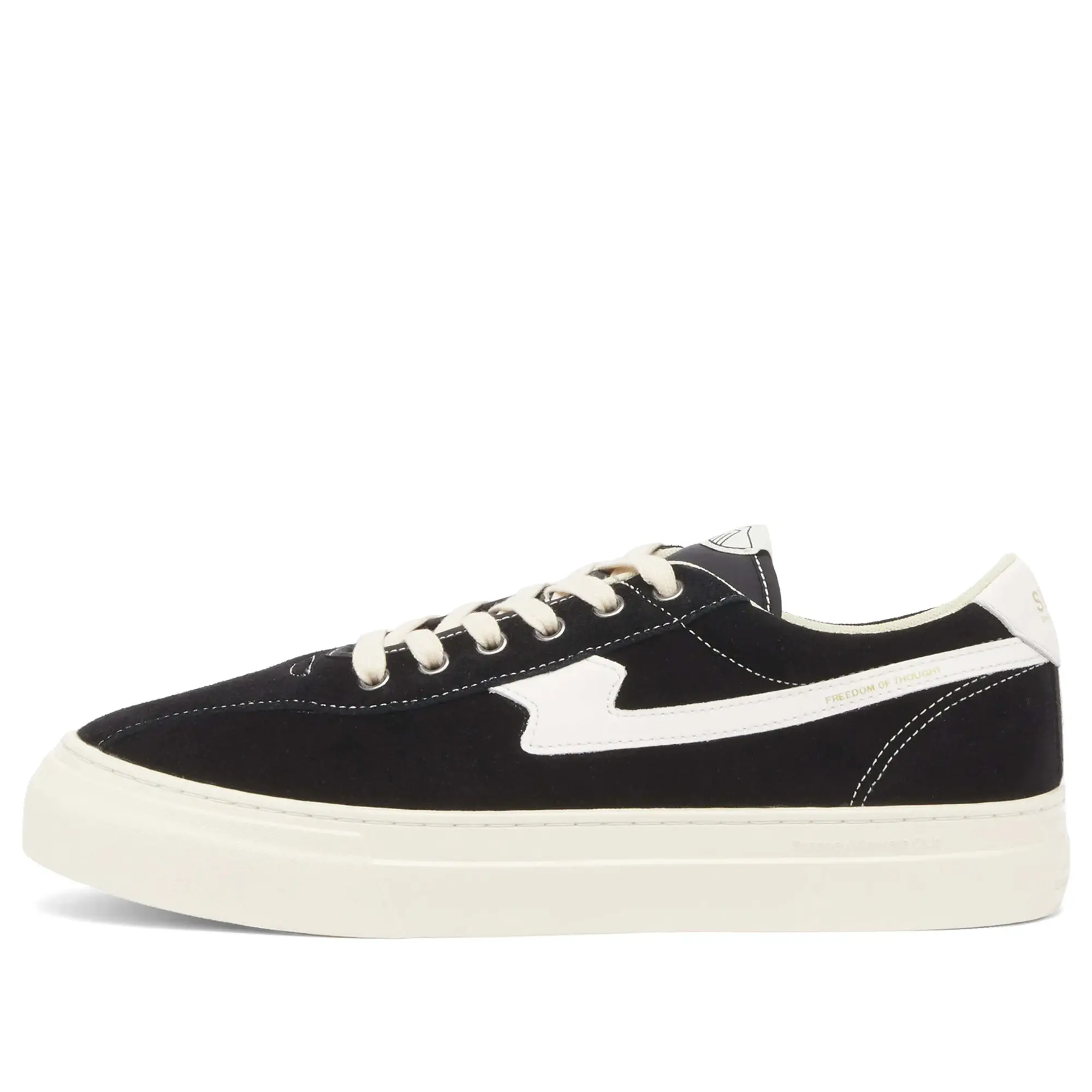 Stepney Workers Club Men's Dellow S-Strike Cup Suede Sneaker Black/White