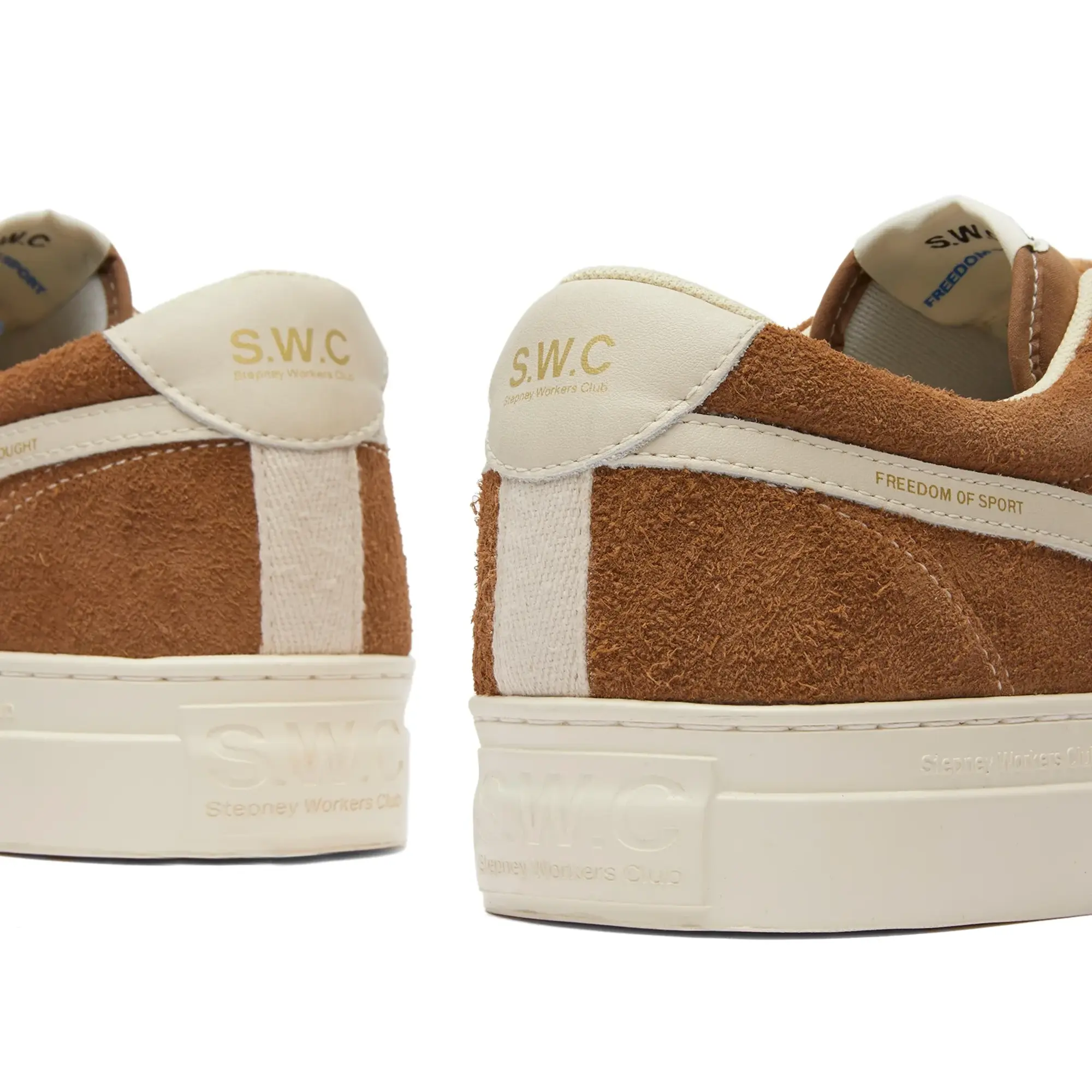 Stepney Workers Club Men's Dellow S-Strike Cup Geo Merged Sneaker Brown