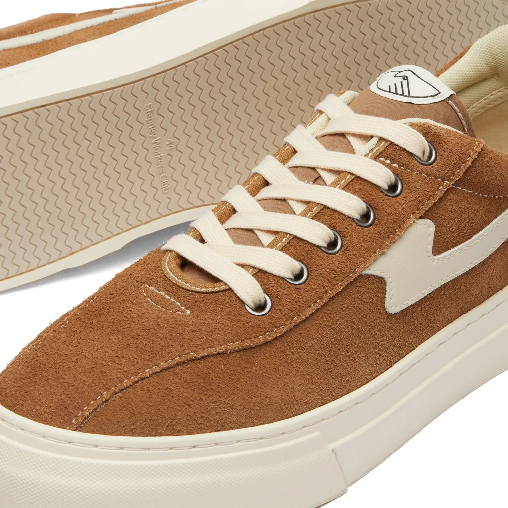 Stepney Workers Club Men's Dellow S-Strike Cup Geo Merged Sneaker Brown