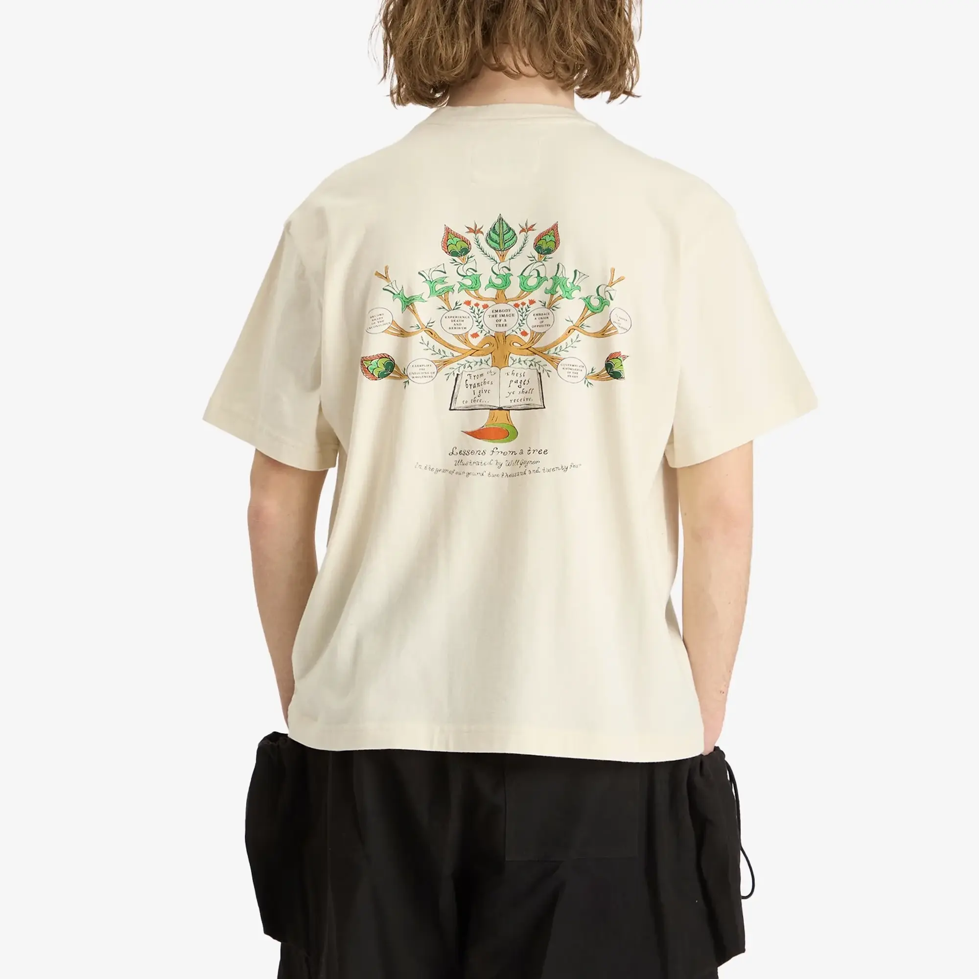 Story mfg. Men's Grateful T-Shirt Ecru Lesson