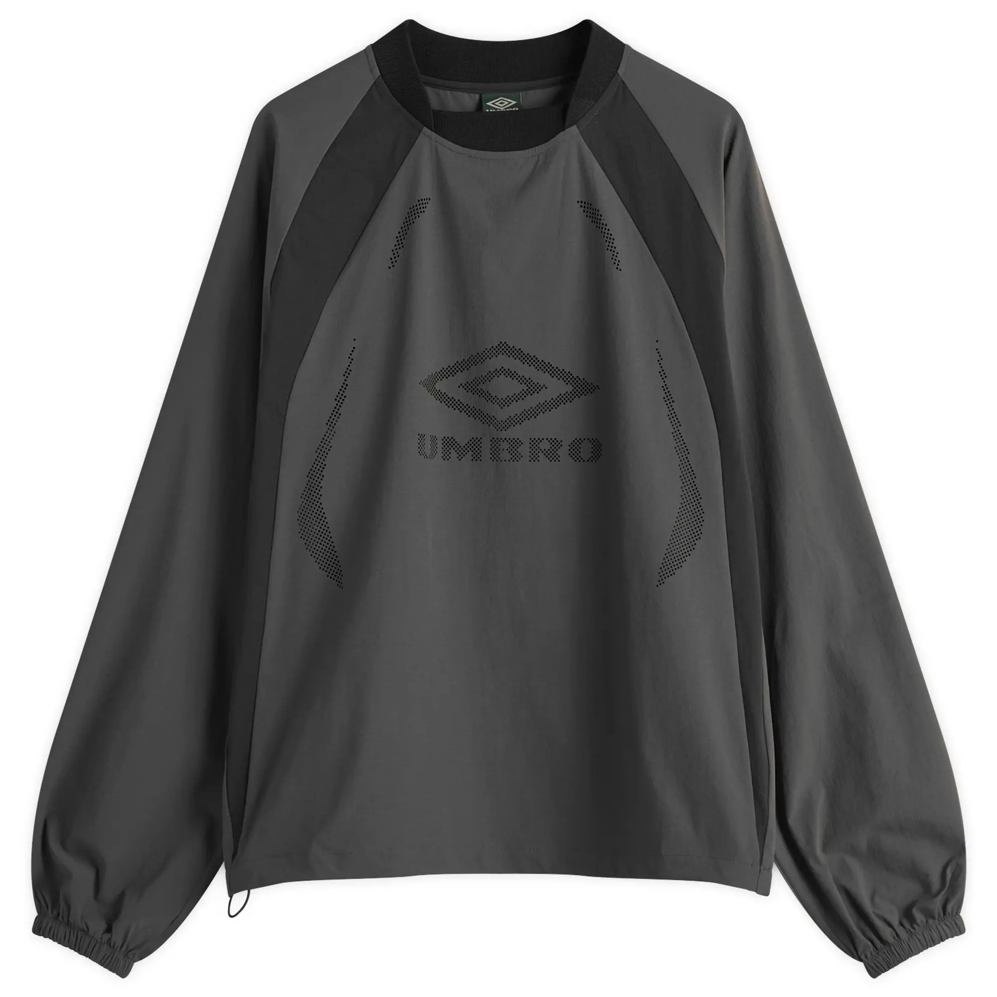Umbro by Slam Jam Men's Lasered Nylon Crew Neck Grey Black Umbro by Slam Jam Men's Lasered Nylon Crew Neck Grey Black