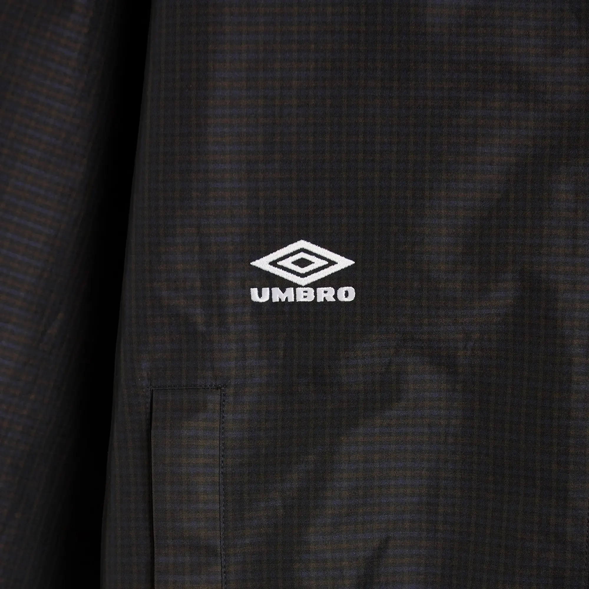 Umbro by Slam Jam Men's Micro Check Bomber Jacket Navy
