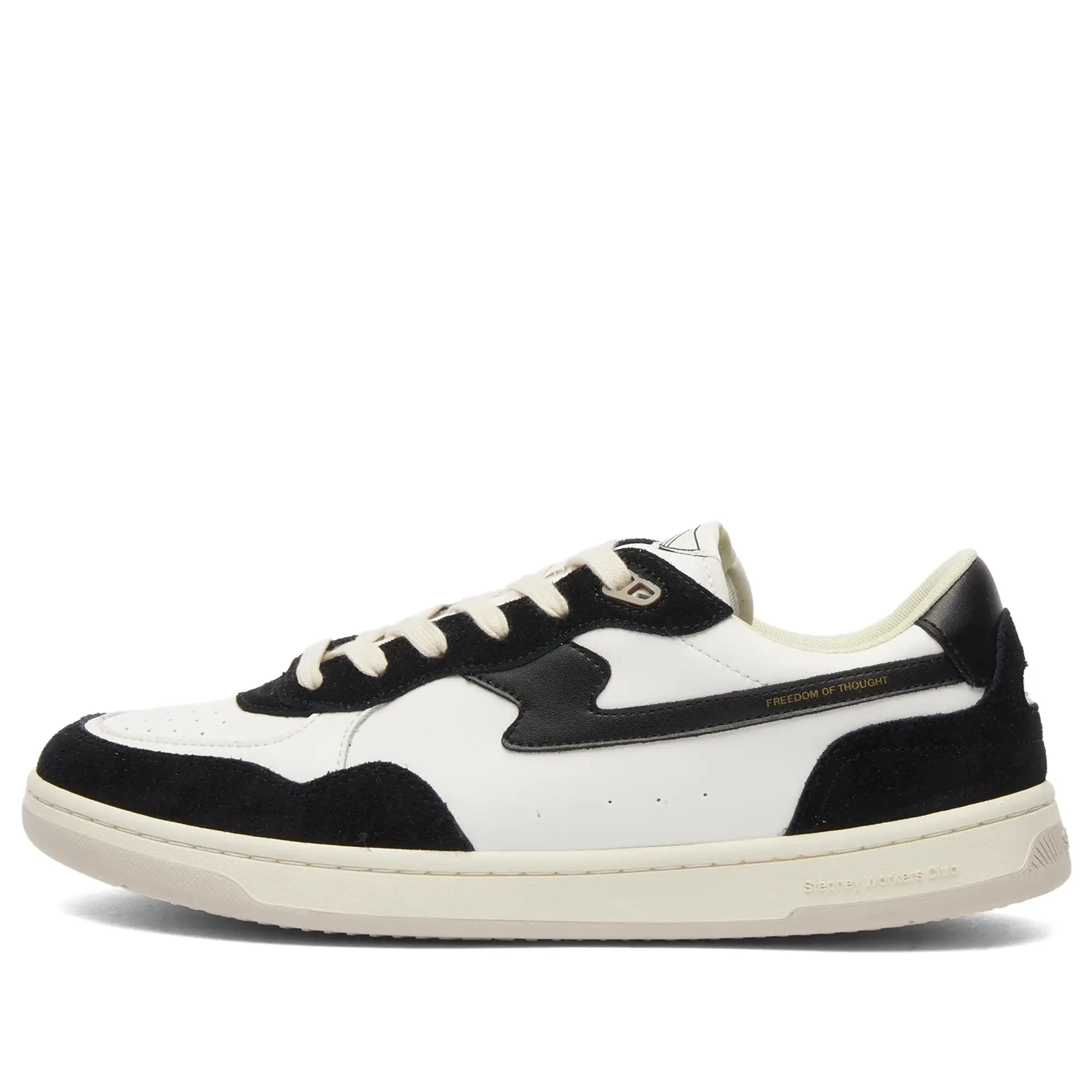 Stepney Workers Club Men's Pro Cup 01 S-Strike Leather Suede Sneak Black White