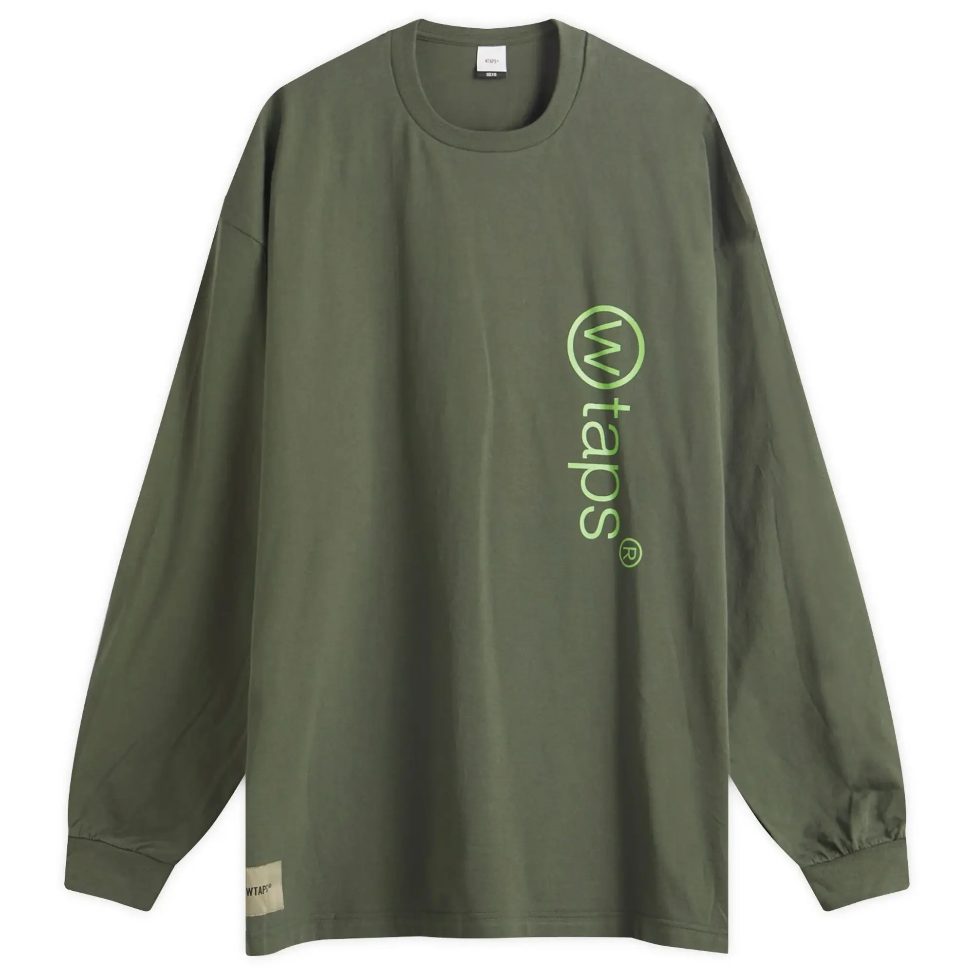 WTAPS Men's Dot Sight Long Sleeve T-Shirt Olive Drab