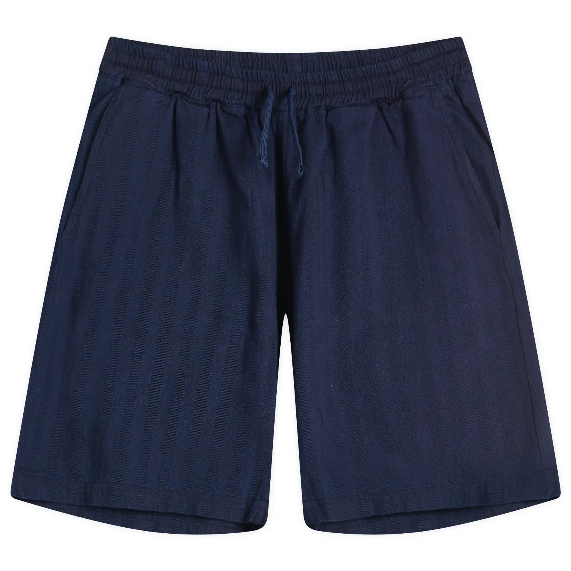 Universal Works Men's Herringbone Denim Simple Short Indigo