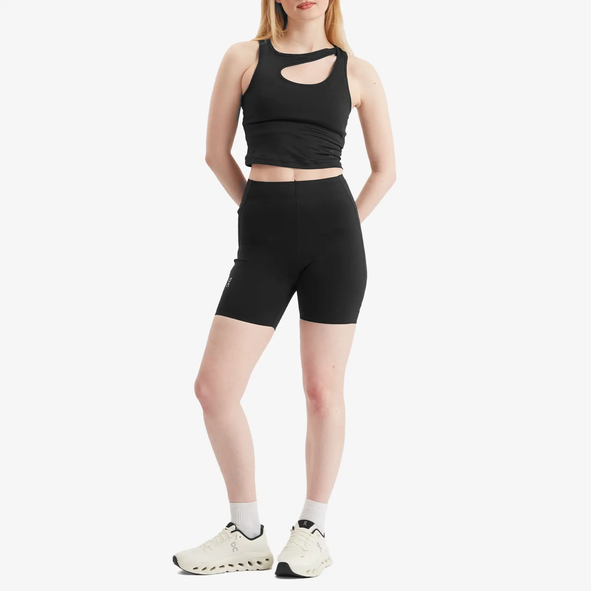 ON Women's Studio Cut Out Crop Top Black