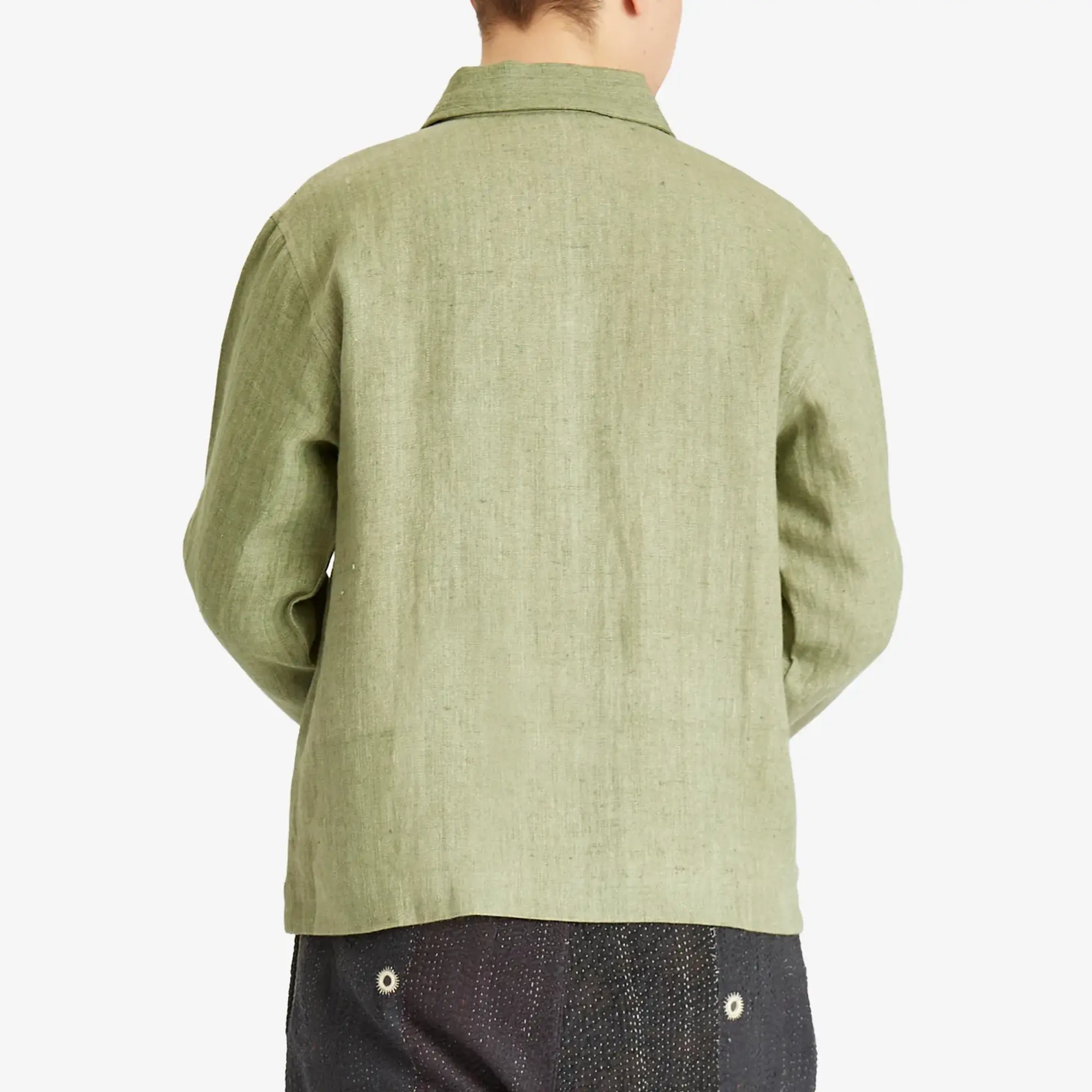 Kartik Research Men's Cropped Embroidered Jacket Green/Black