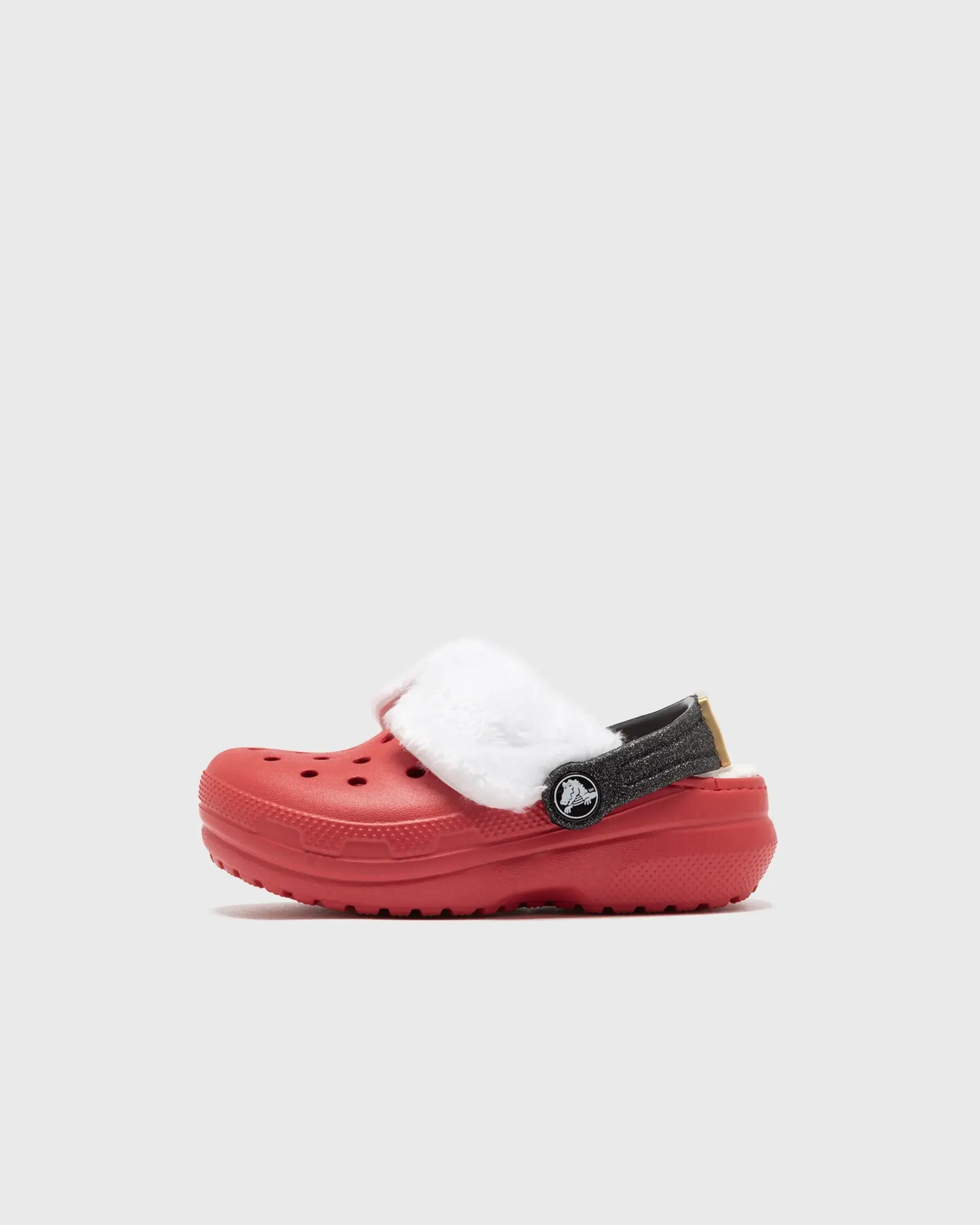 HO Soccer Crocs | Kids | Toddler Classic Lined Santa | Clogs | Varsity Red / Multi | C7