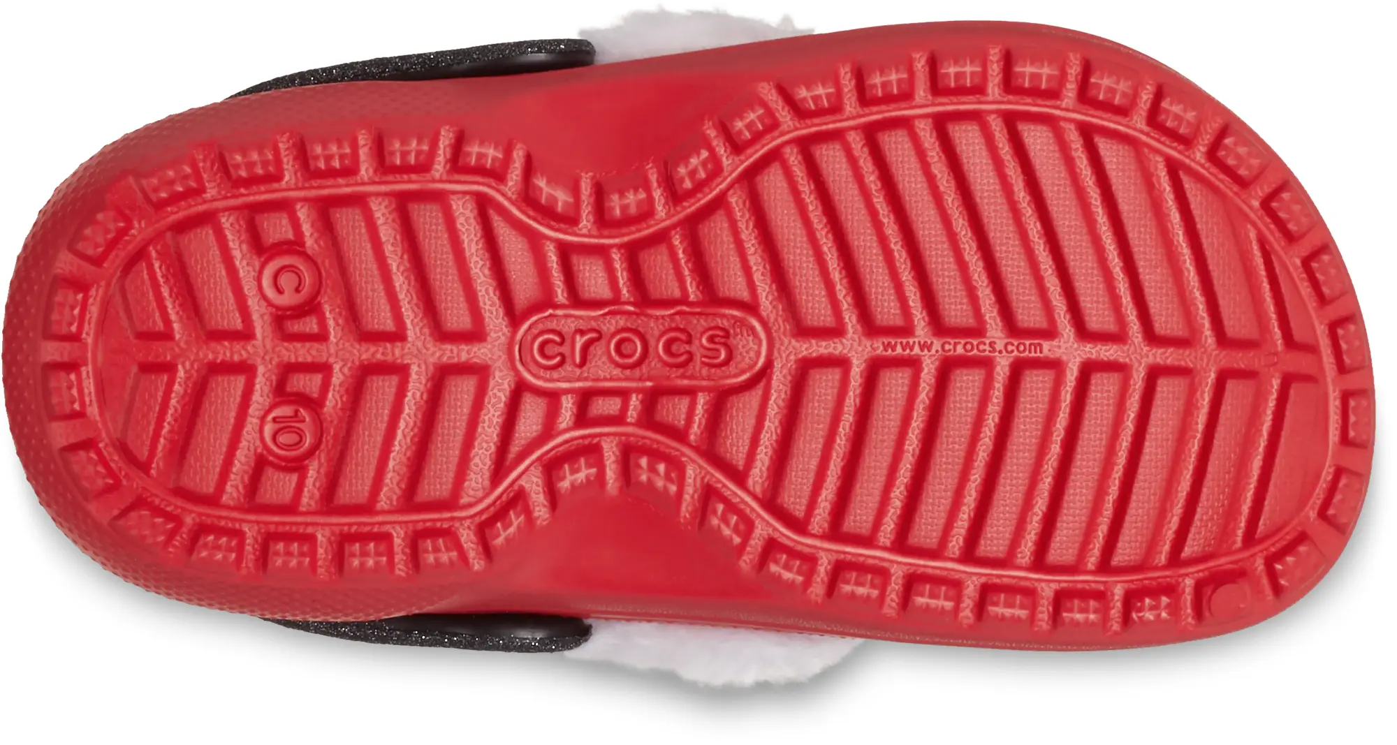 HO Soccer Crocs | Kids | Toddler Classic Lined Santa | Clogs | Varsity Red / Multi | C7