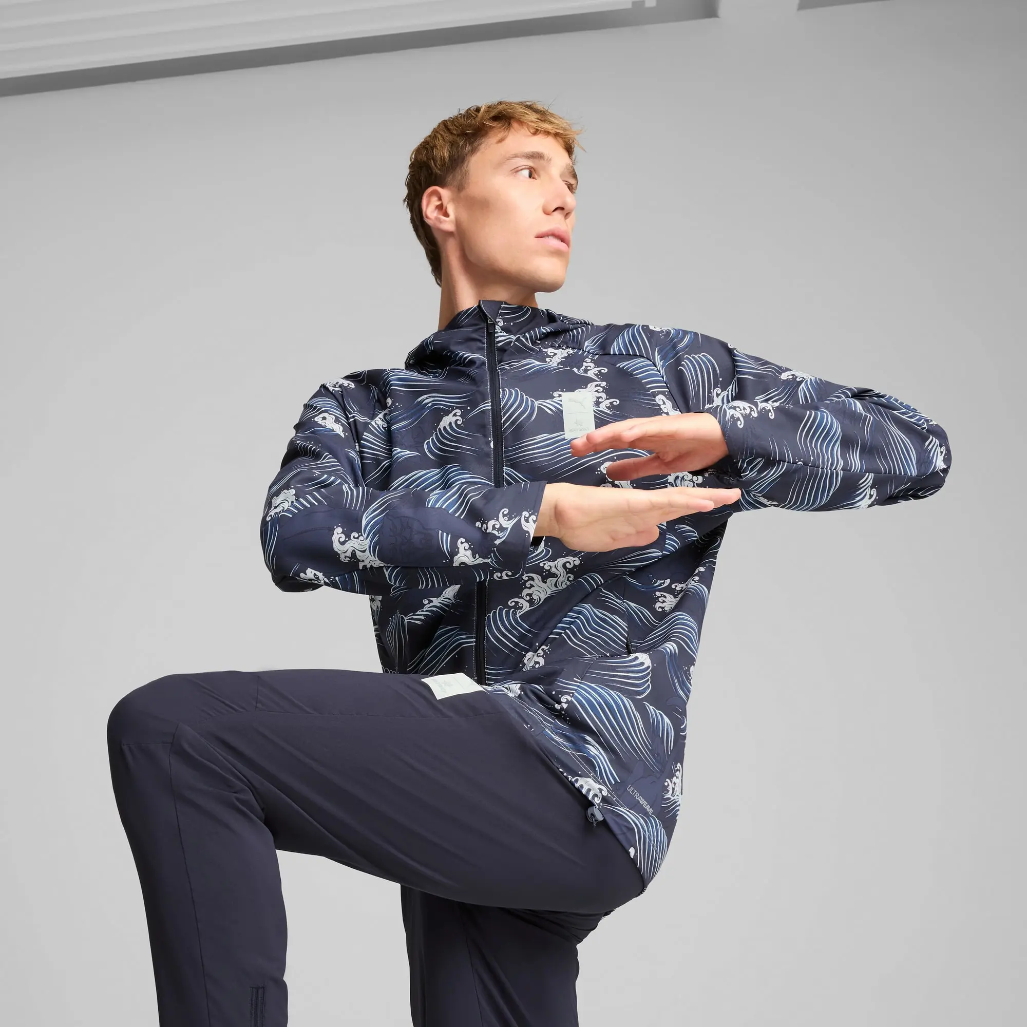 PUMA x Saysky Graphic Jacket Unisex, Dark Blue
