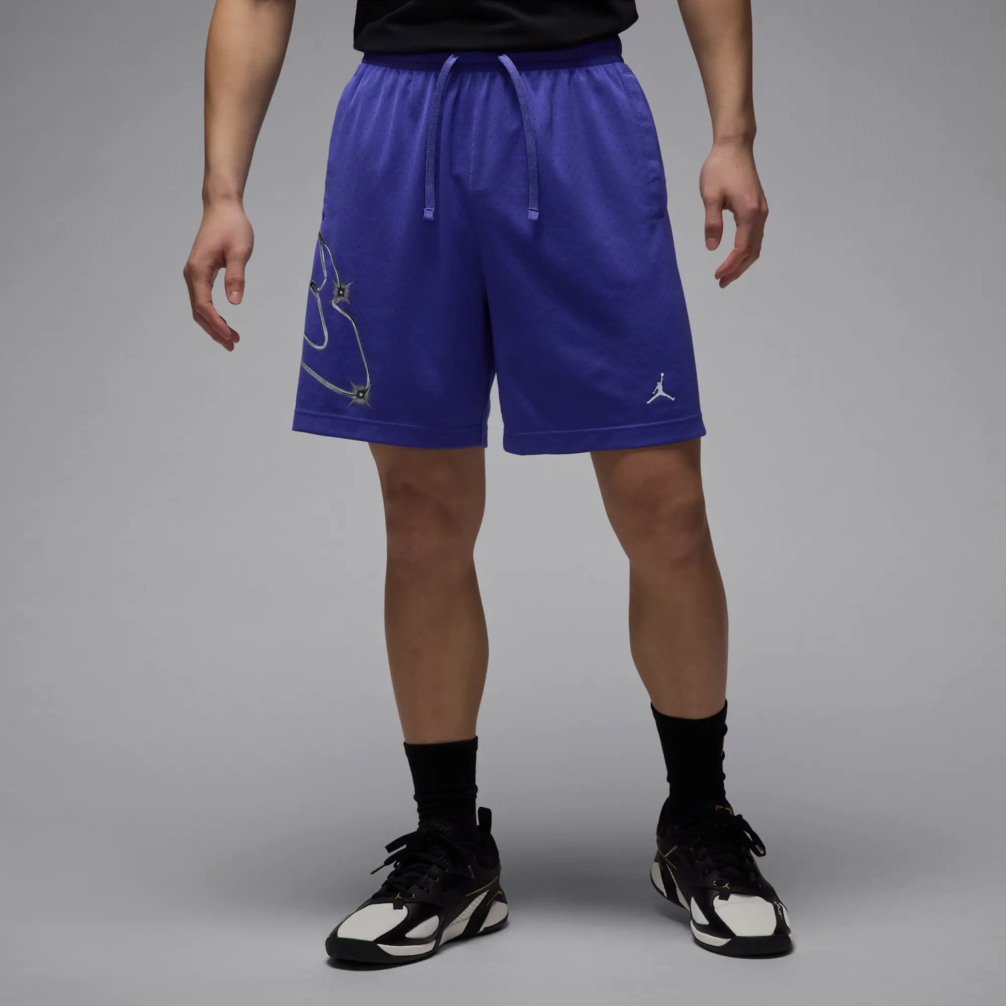 Nike Jordan Sport Men's Dri-FIT Graphic Shorts - Purple - Sustainable Materials