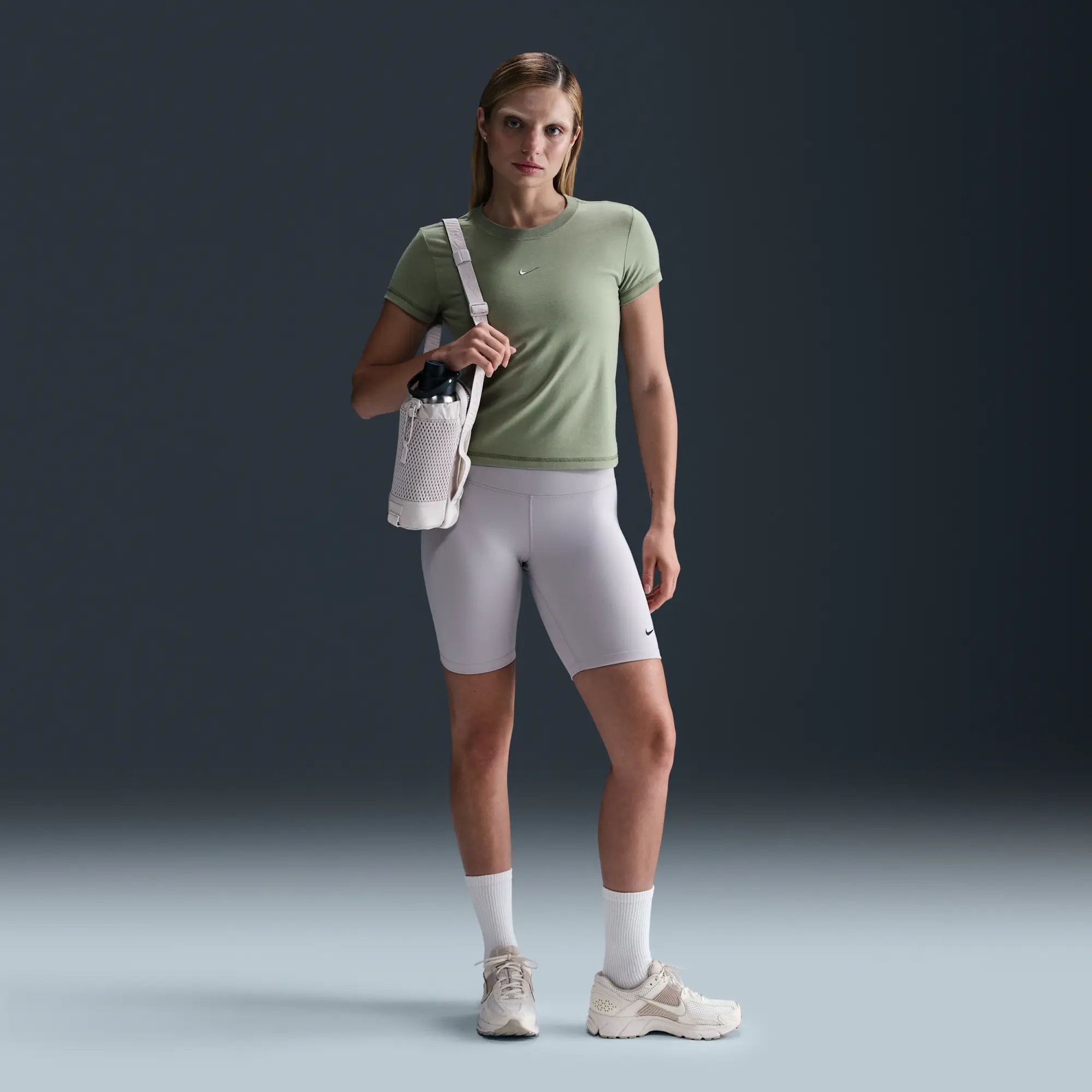 Nike Sportswear Chill Knit Women's Slim Cropped T-Shirt - Green