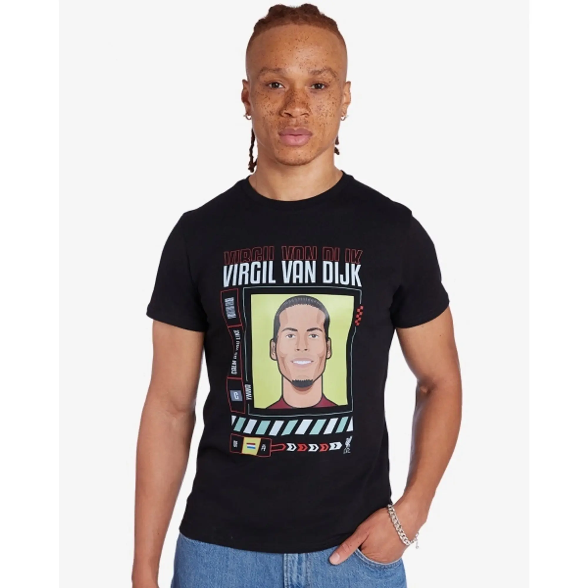 Liverpool FC LFC Adults Virgil Tee Black