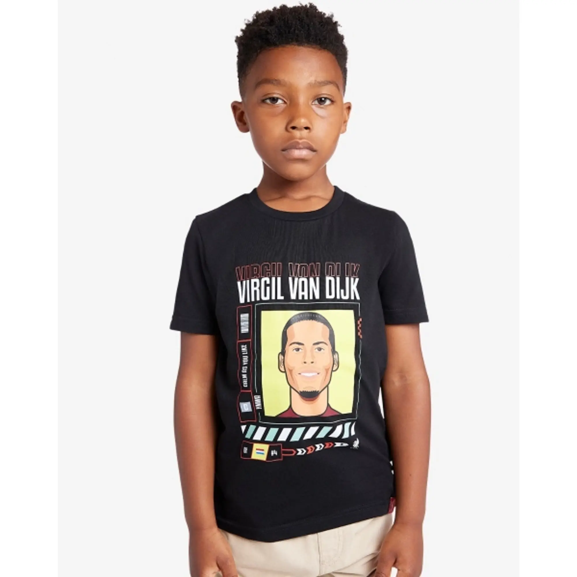 Liverpool FC LFC Juniors Virgil Tee Black