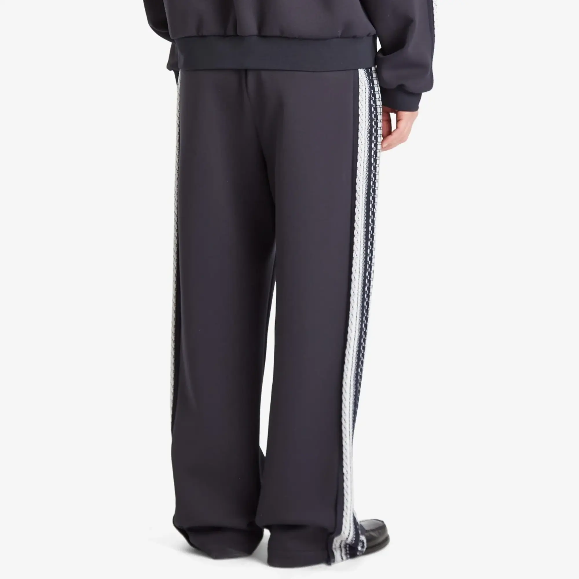 Wooyoungmi Men's Crochet Tape Track Pants Navy