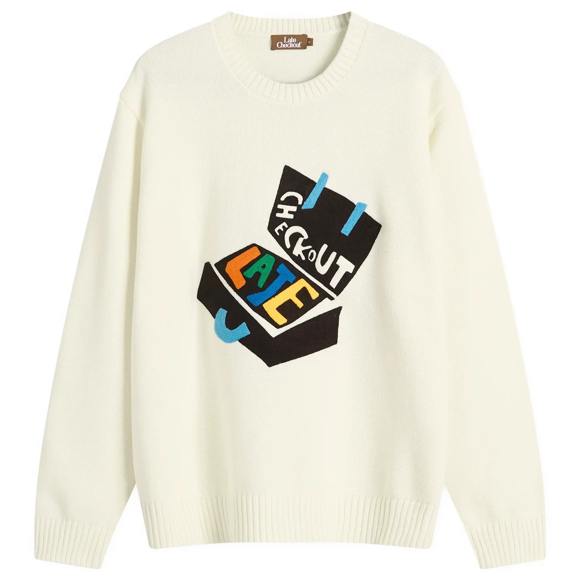Late Checkout Men's Suitcase Jumper White