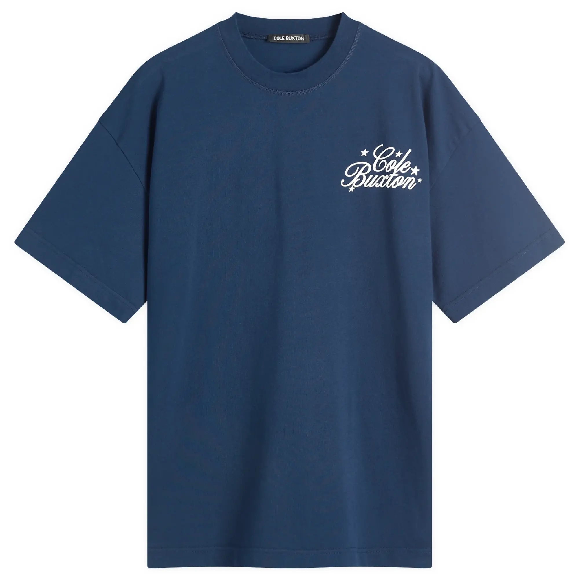 Cole Buxton Men's Starts Serif T-Shirt Navy