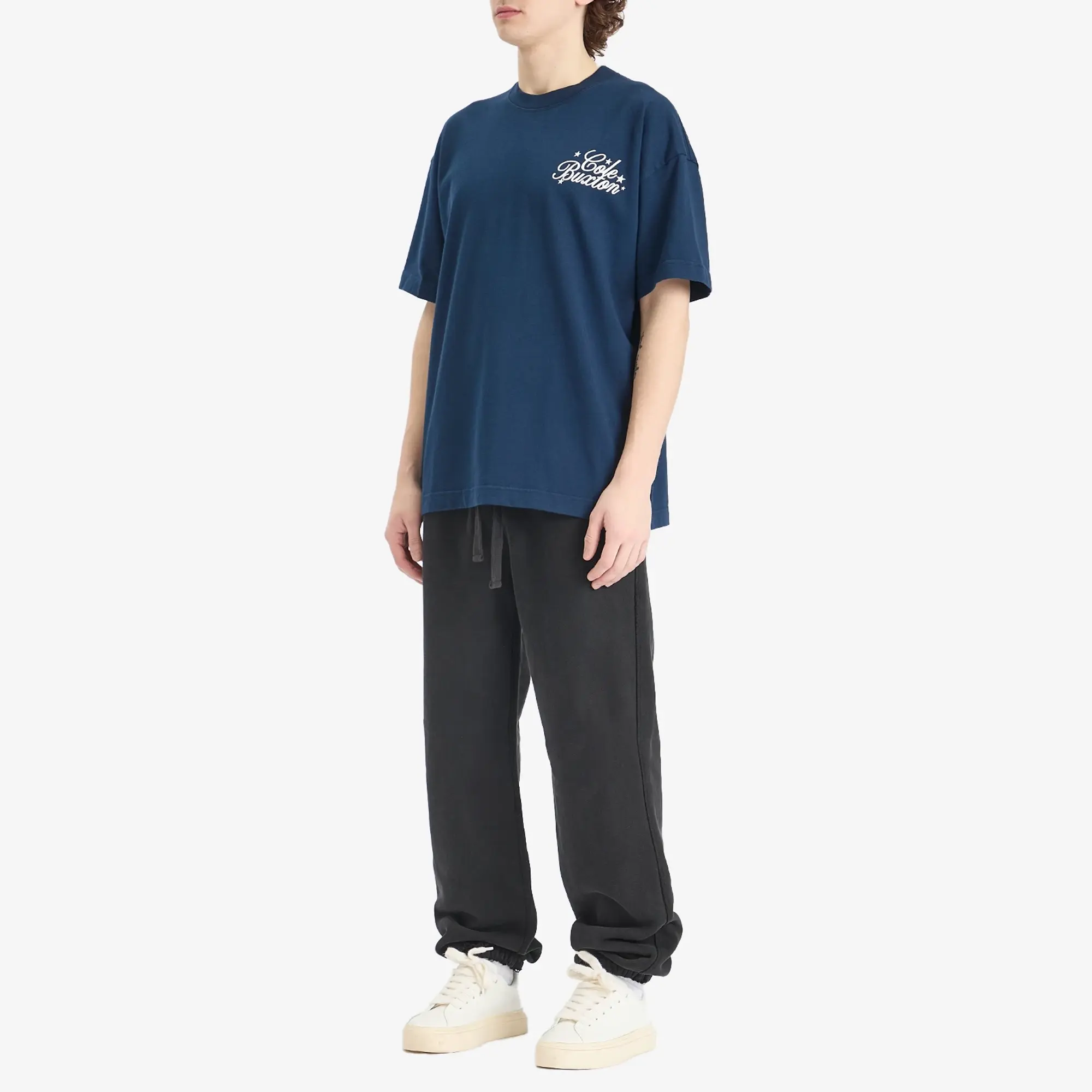 Cole Buxton Men's Starts Serif T-Shirt Navy