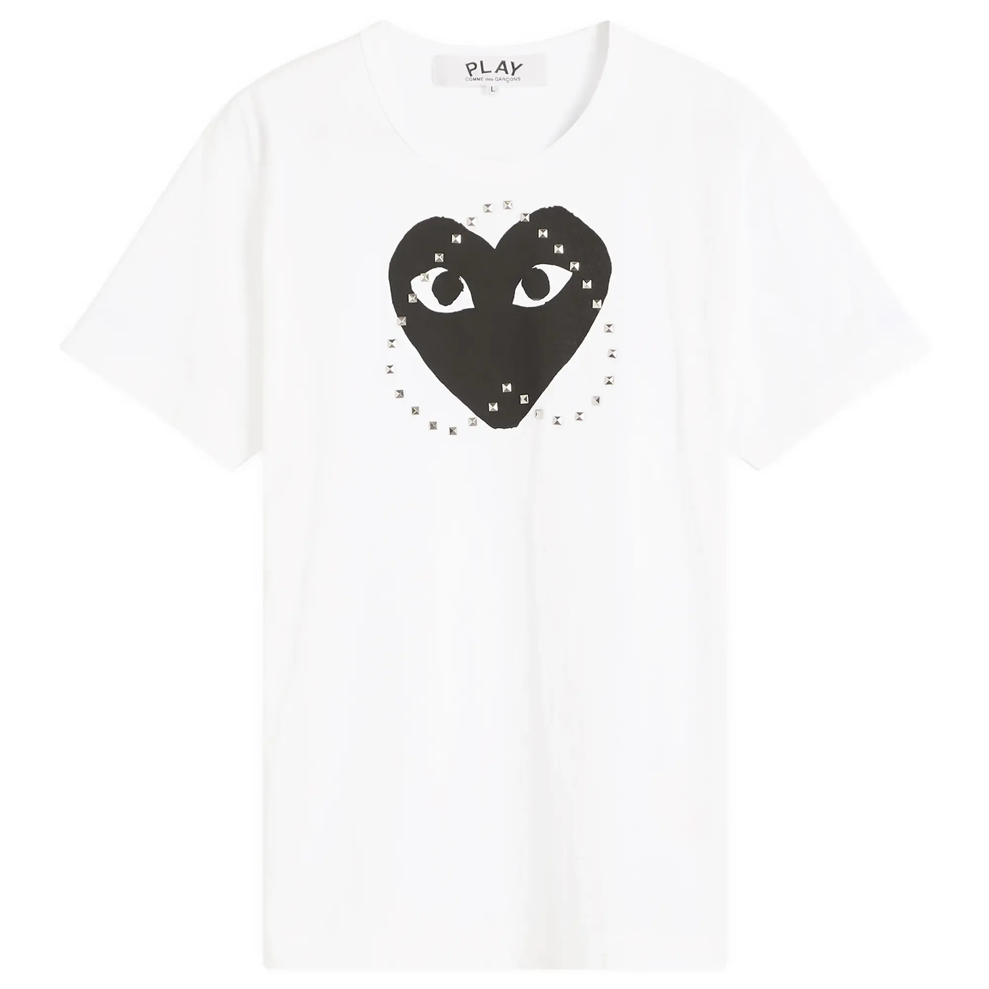 Comme des Garçons Play Men's Studded Large Heart T-Shirt White/Black