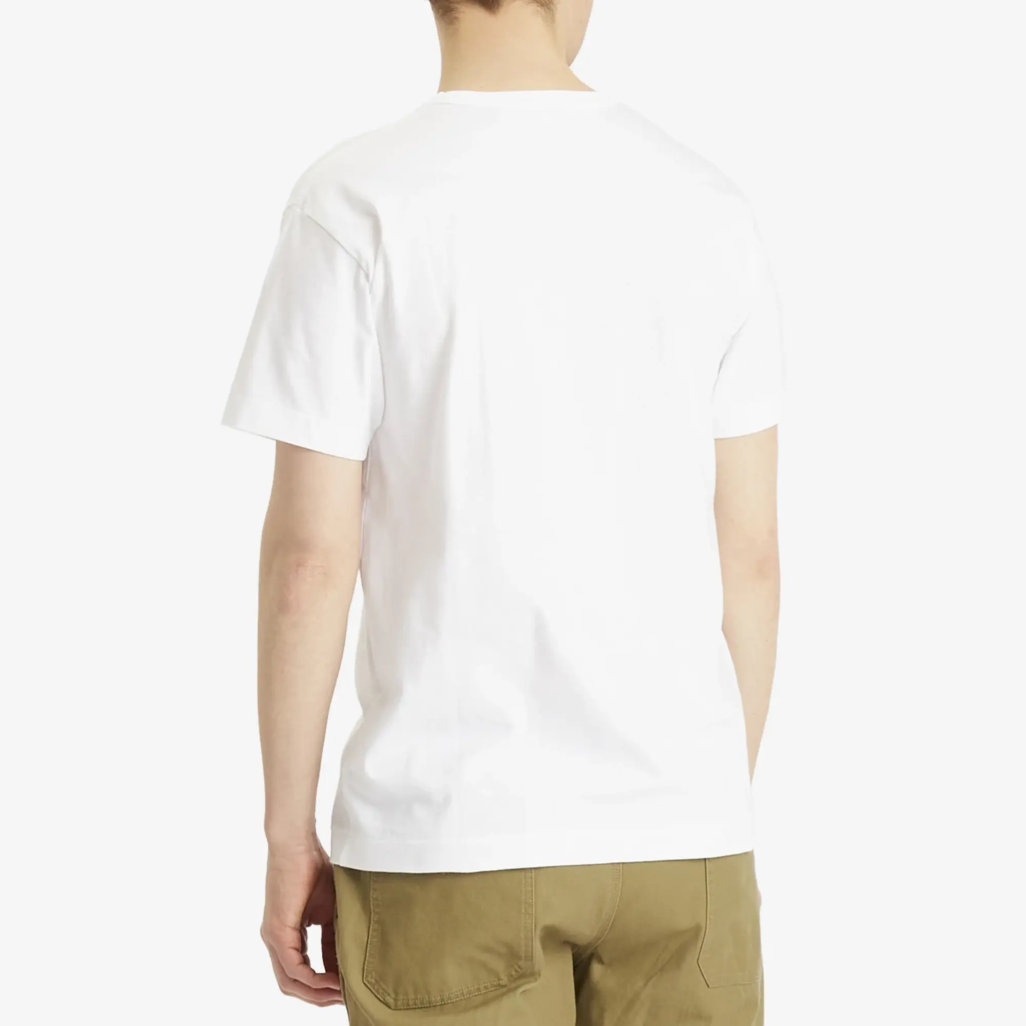 Comme des Garçons Play Men's Studded Large Heart T-Shirt White/Black