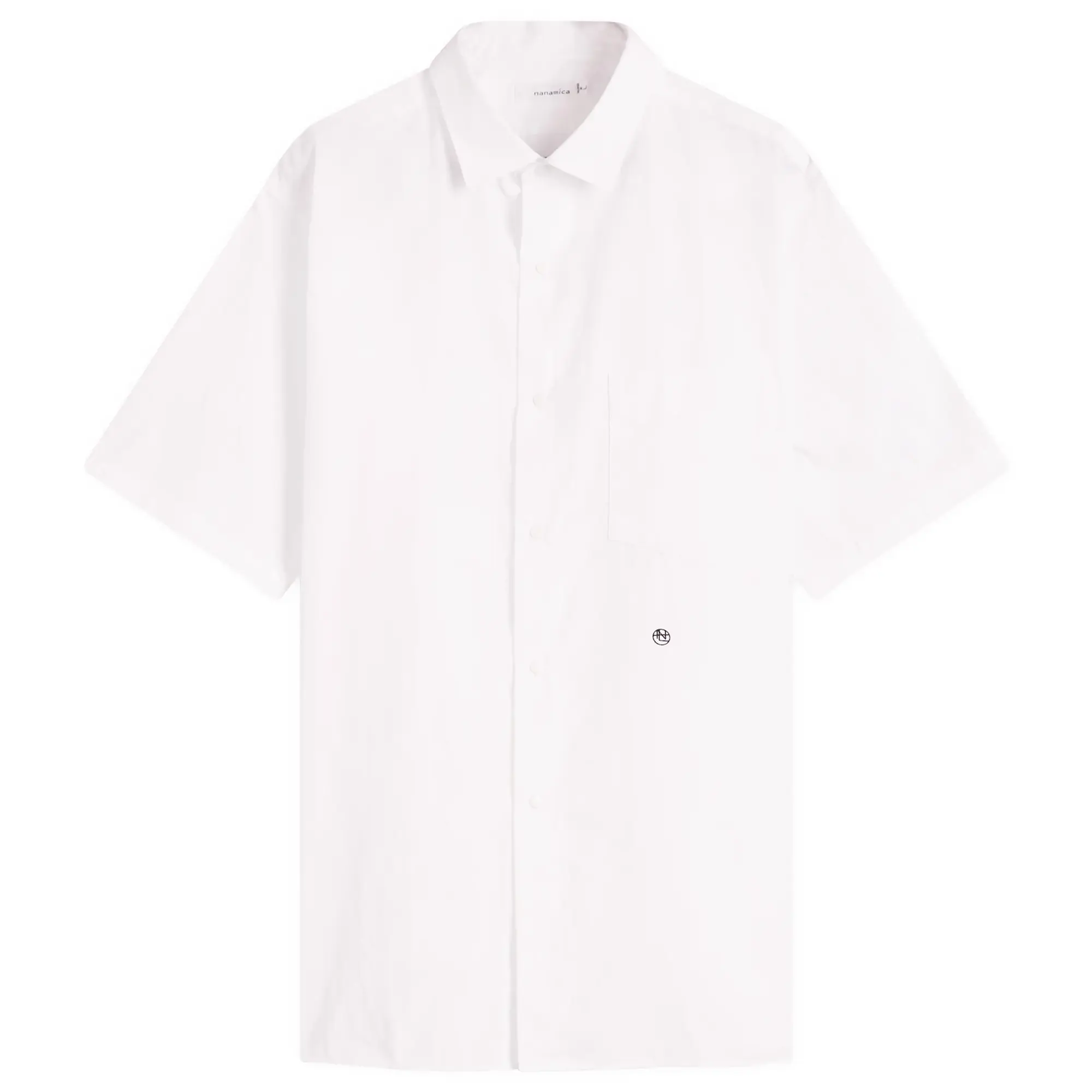 Nanamica Men's Regular Collar Wind Short Sleeve Shirt Off White