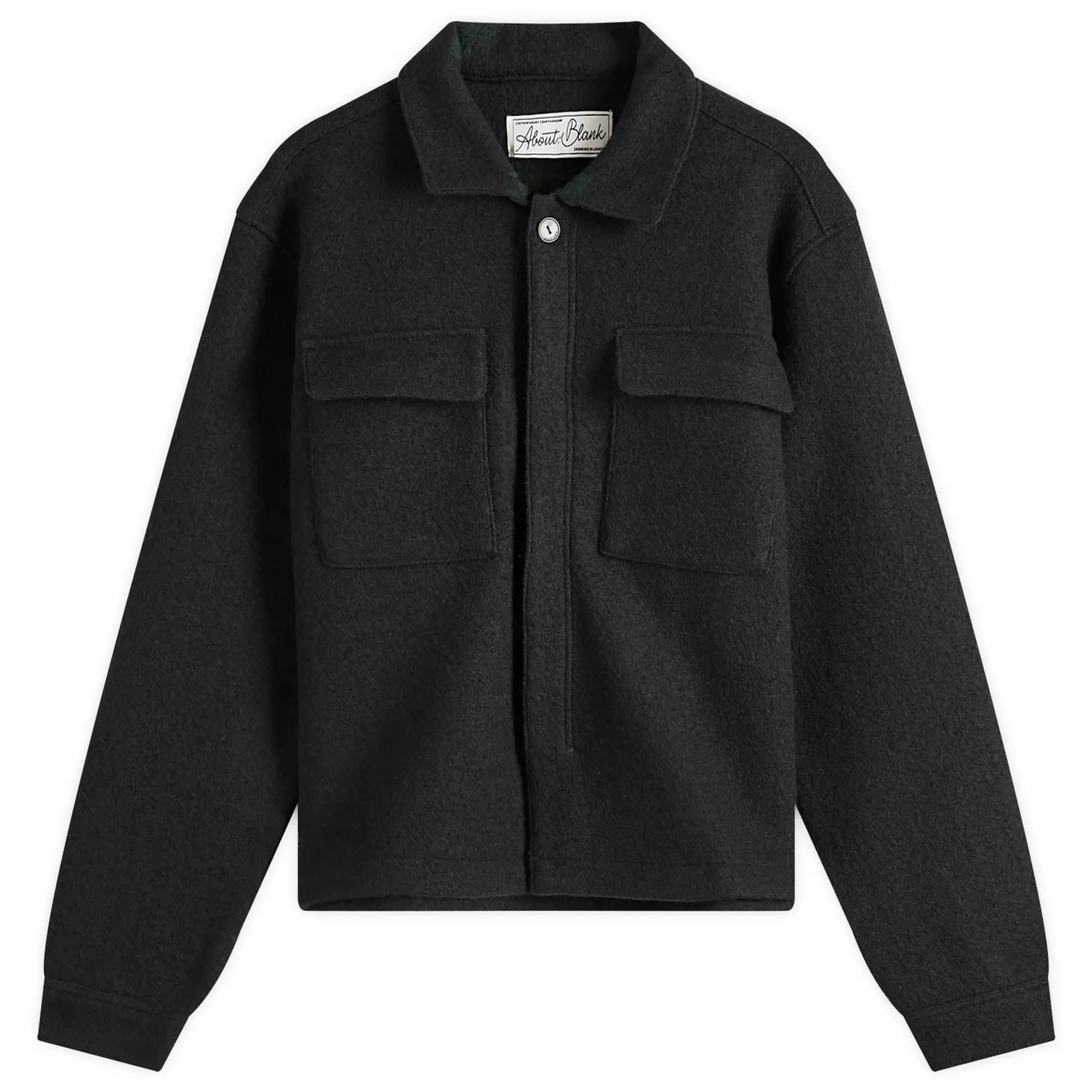 about:blank Men's Wool Overshirt - Presented By END. Black