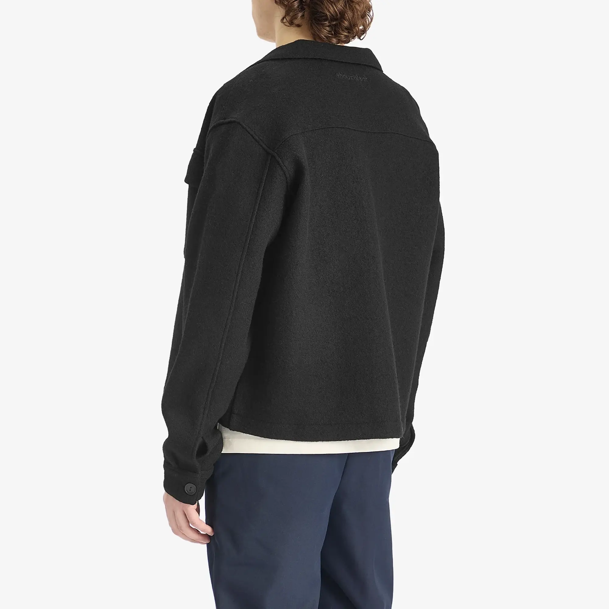 about:blank Men's Wool Overshirt - Presented By END. Black