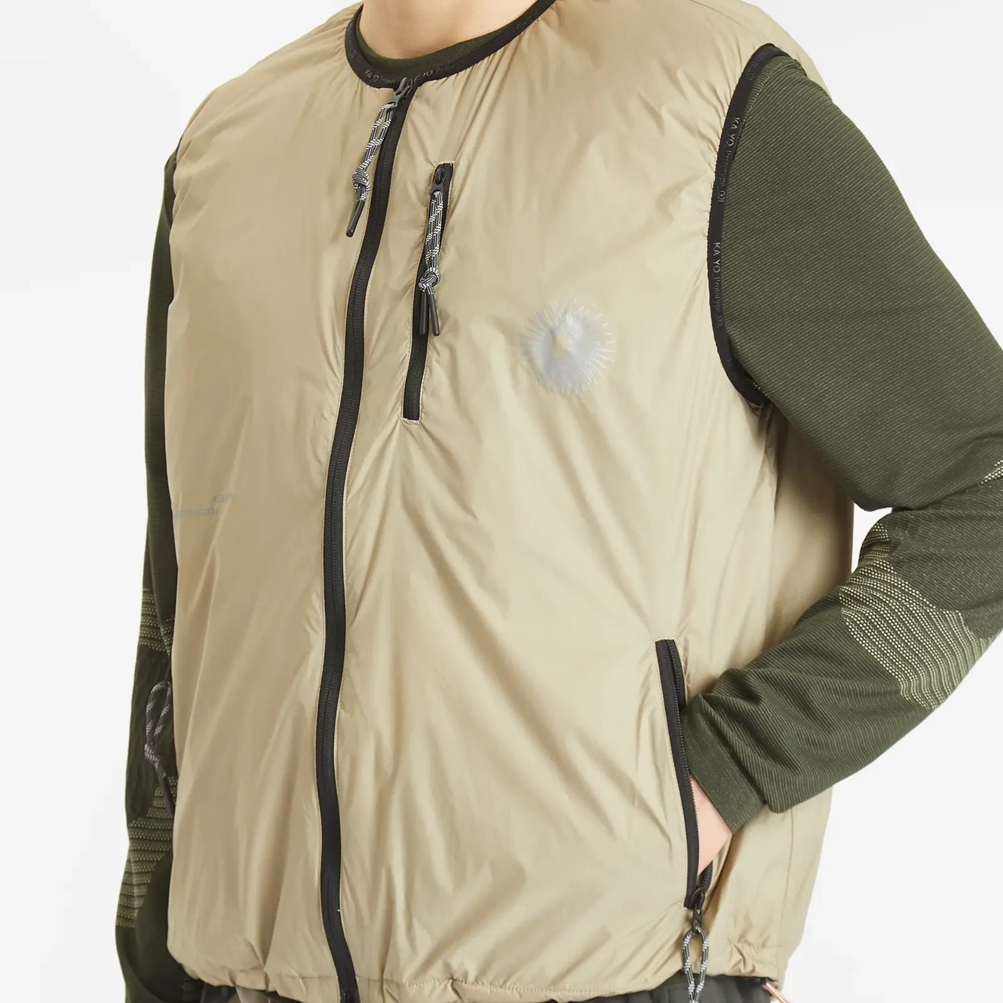 KA_YO_Prototype Men's Insulated Vest Hay Beige