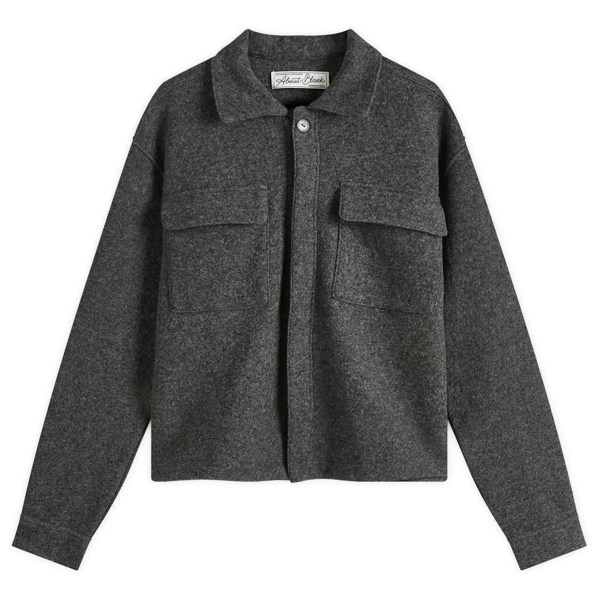 about:blank Men's Wool Overshirt - Presented By END. Charcoal