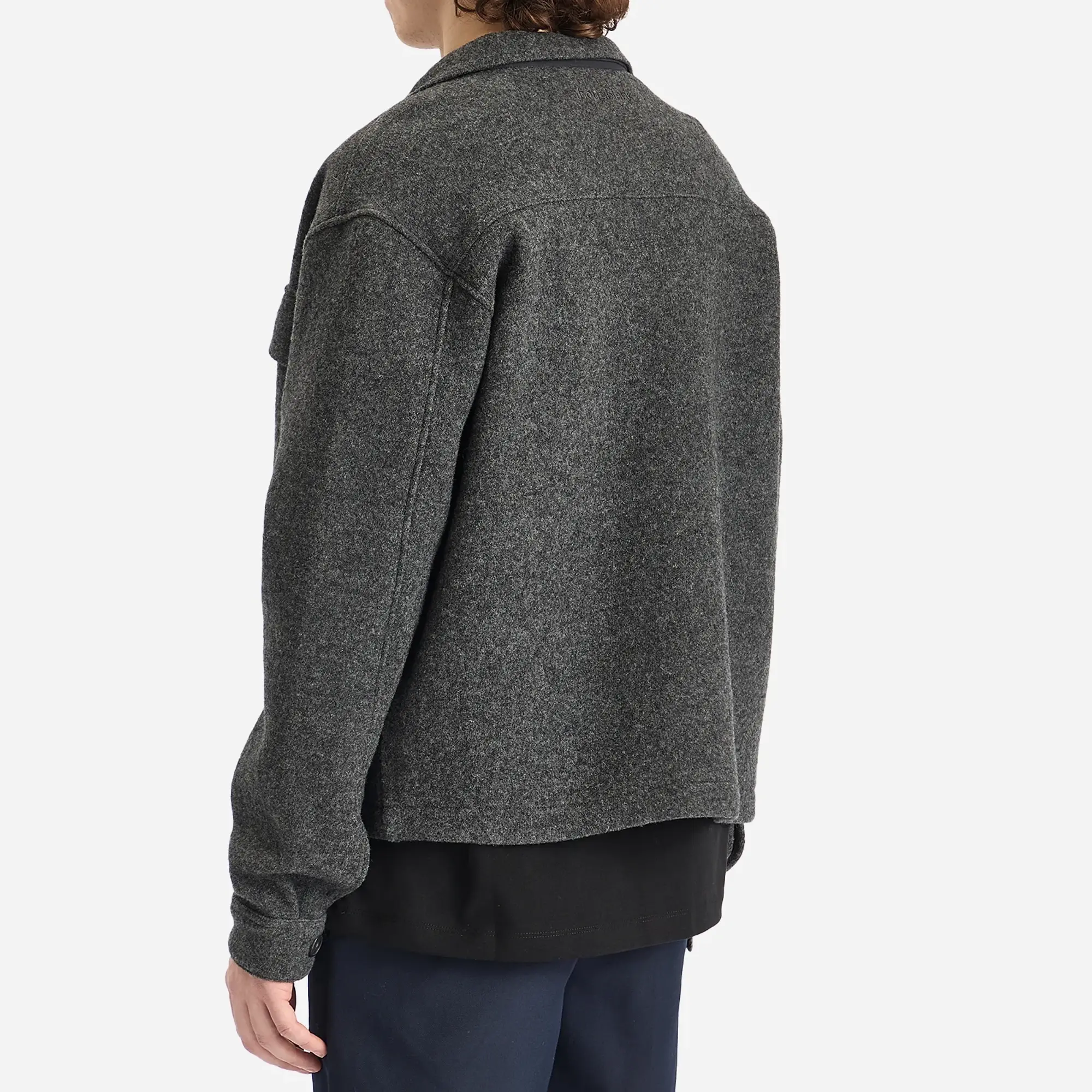 about:blank Men's Wool Overshirt - Presented By END. Charcoal