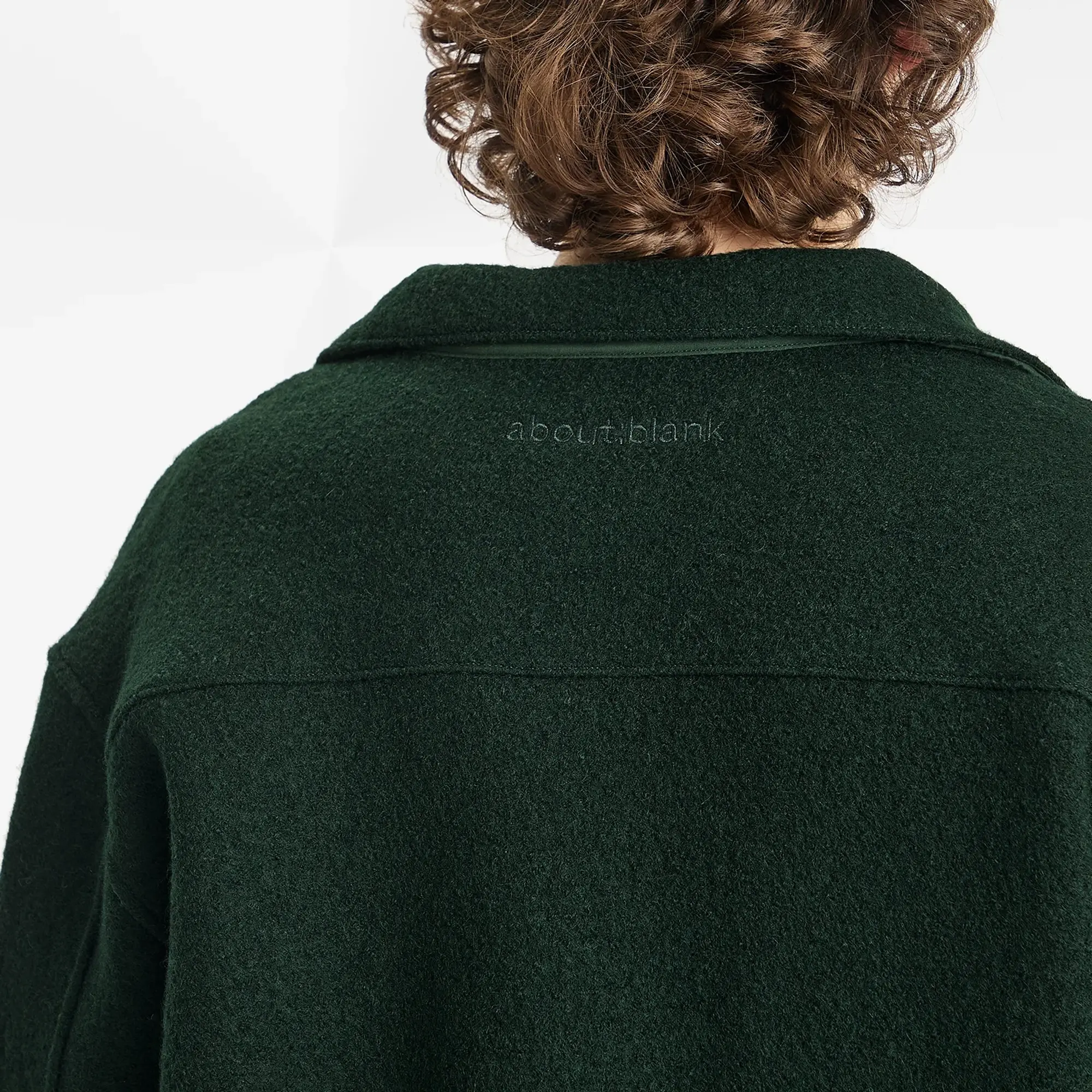 about:blank Men's Wool Overshirt - Presented By END. Epsom Green