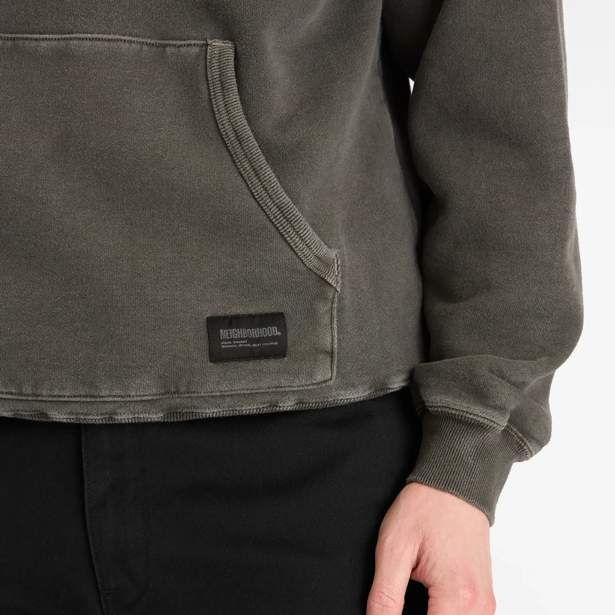 Neighborhood Men's Pigment Dyed Hoodie Black