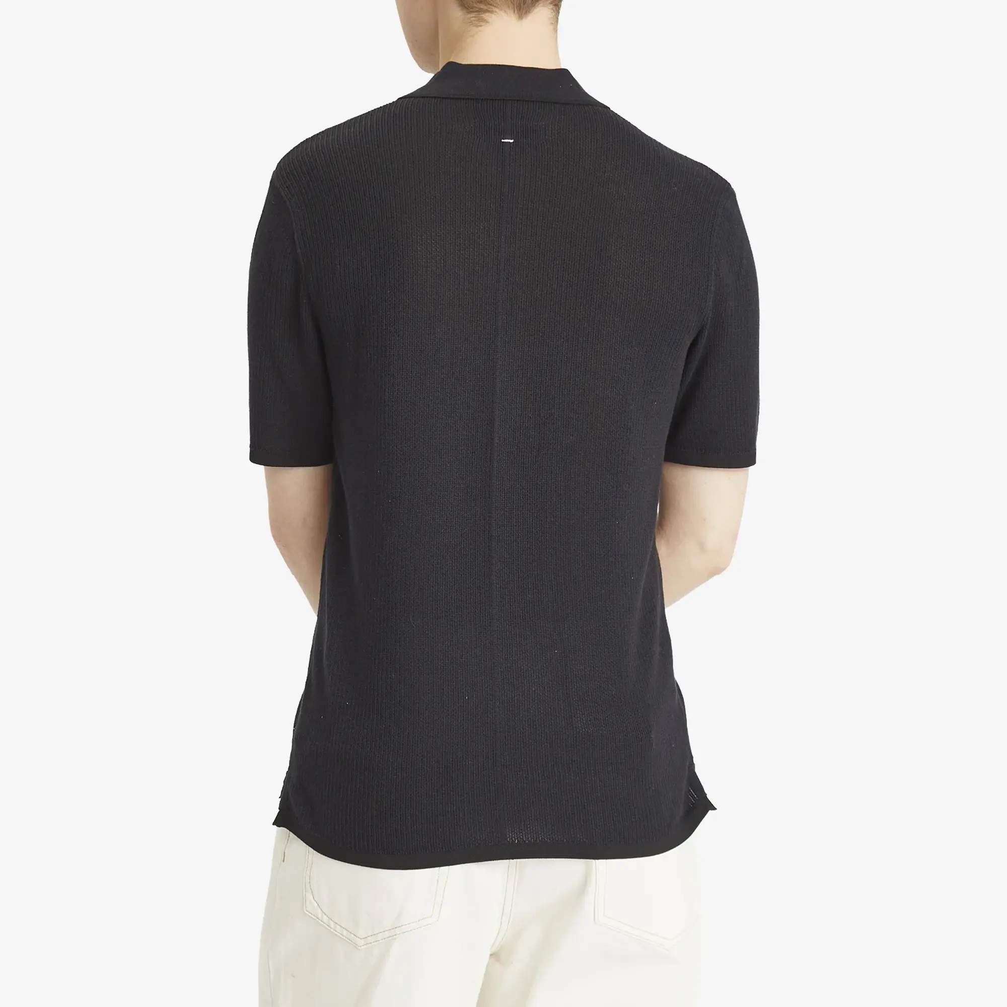 Rag & Bone Men's Harvey Knit Polo Shirt Black