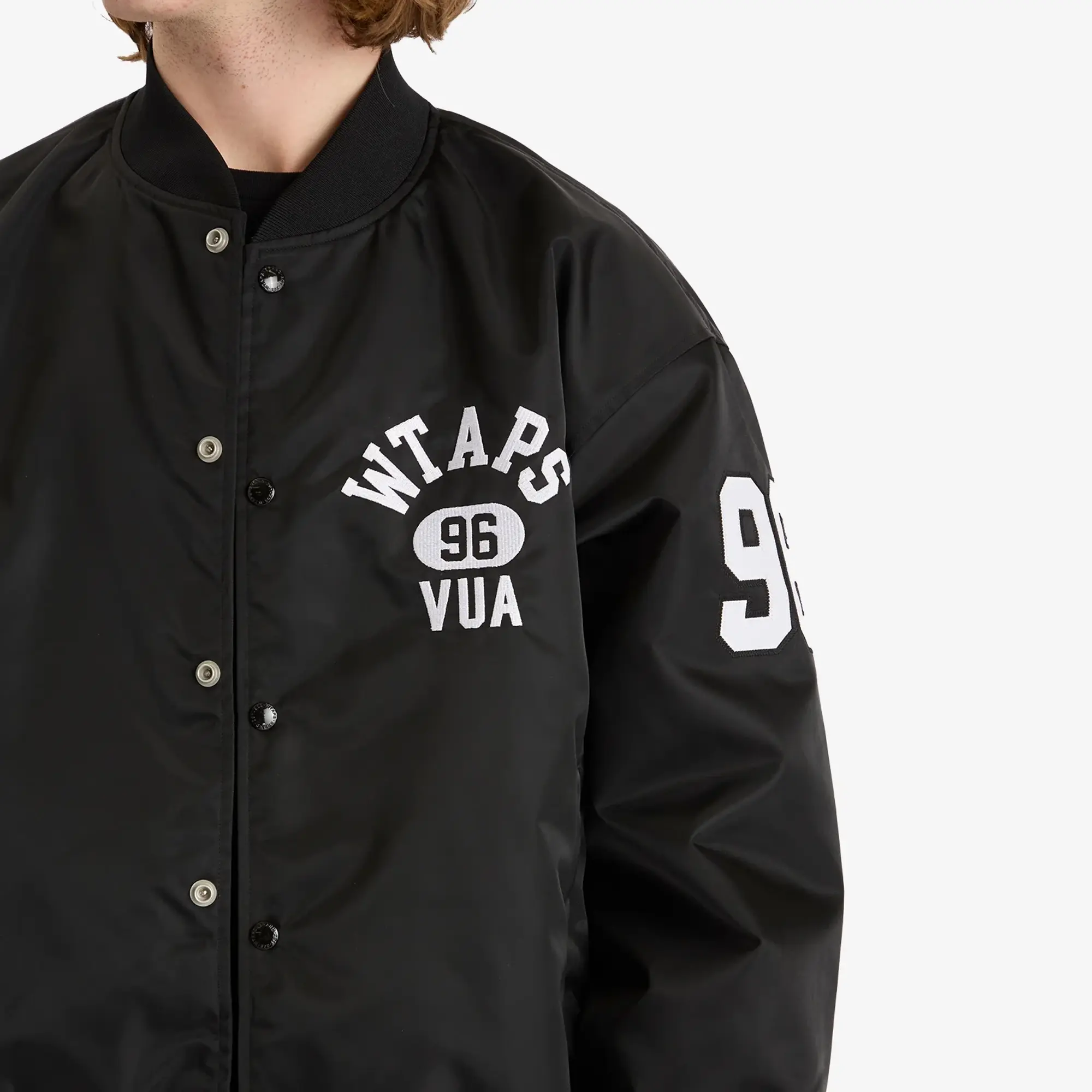 WTAPS Men's Team Stadium Jacket Black