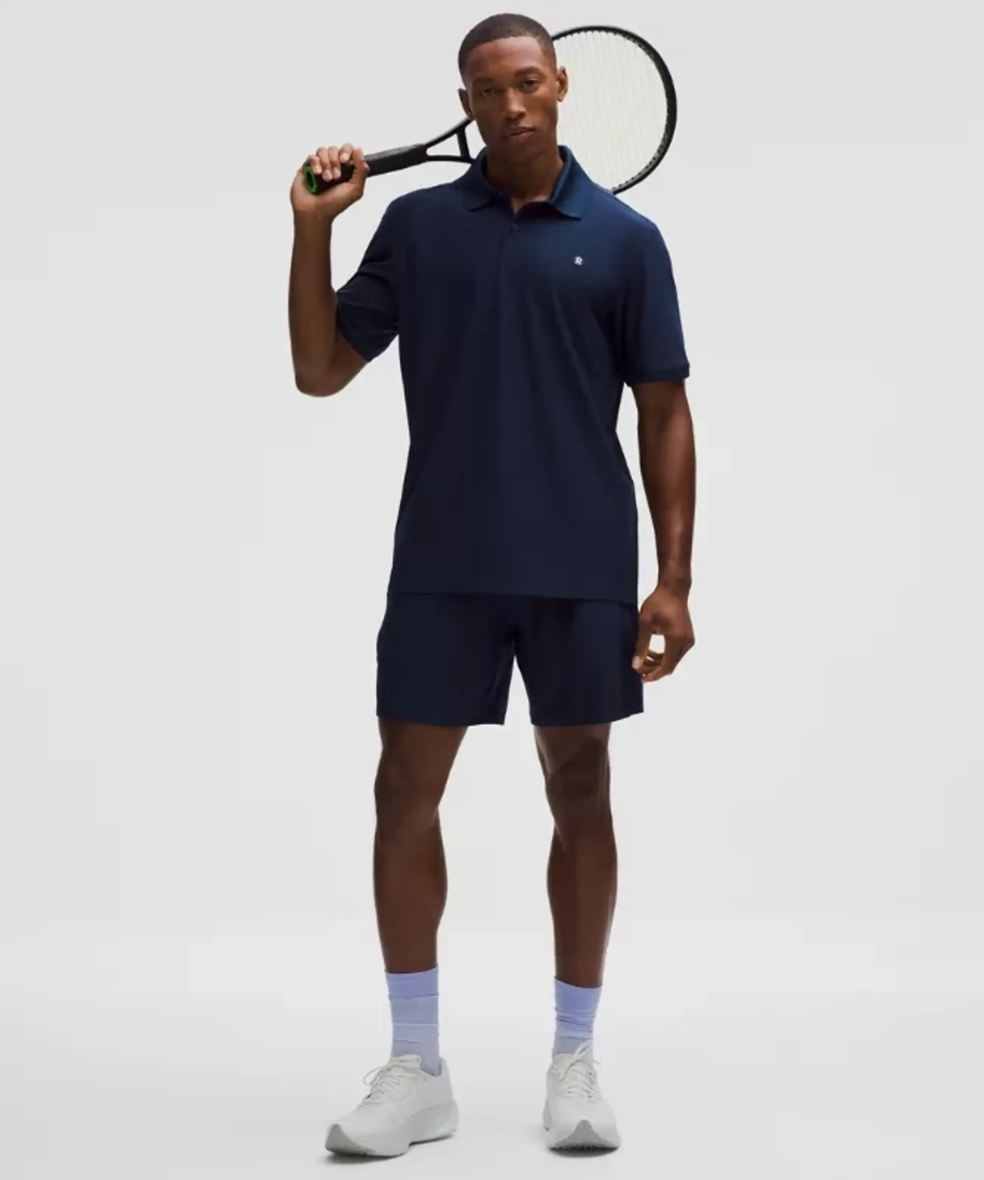 lululemon IE lululemon – Men's UV-Protective Striped Tennis Polo Shirt – Color Blue – Size 2XL