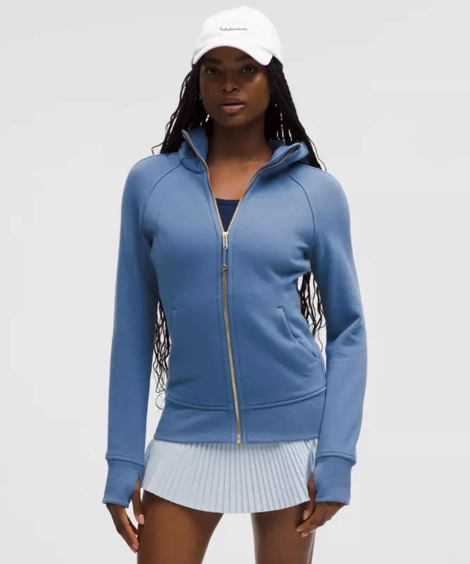 lululemon IE lululemon – Women's Scuba Full-Zip Hoodie – Color Gold/Blue – Size 8
