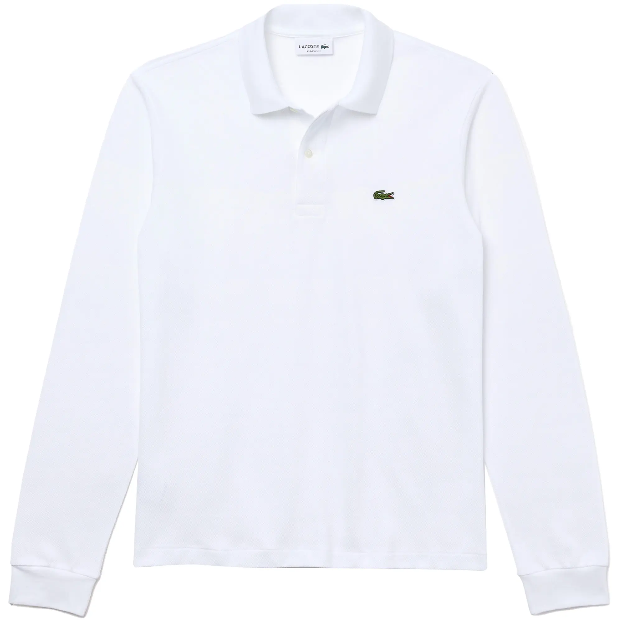 Lacoste Pique LS Polo Shirt - White