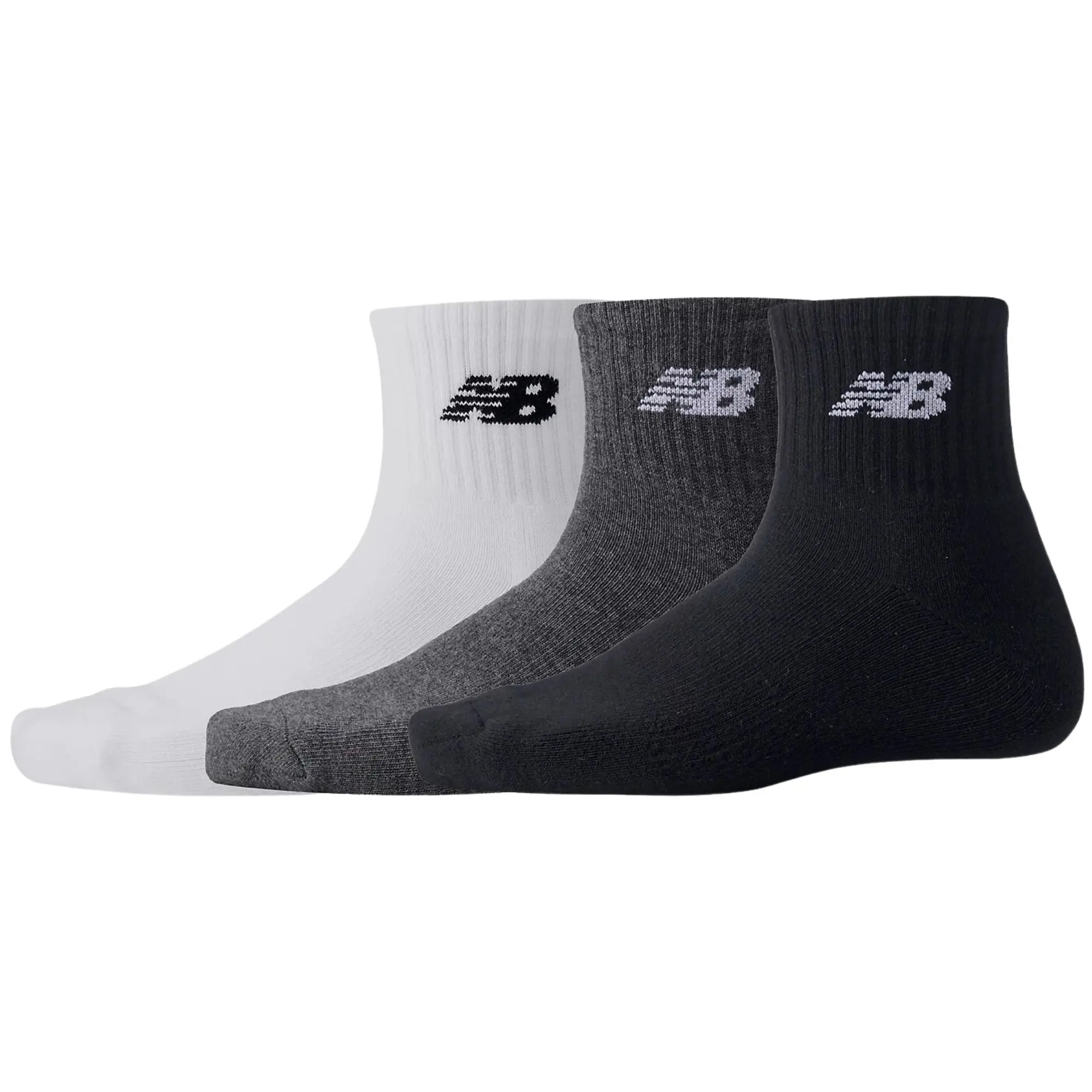 New Balance Quarter 3 Pack Unisex Socks - Grey