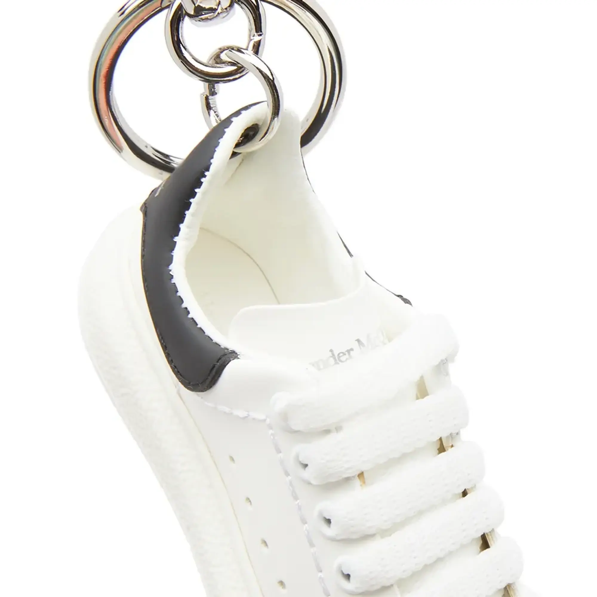 Alexander McQueen Men's Oversized Sneaker Keyring White/Black
