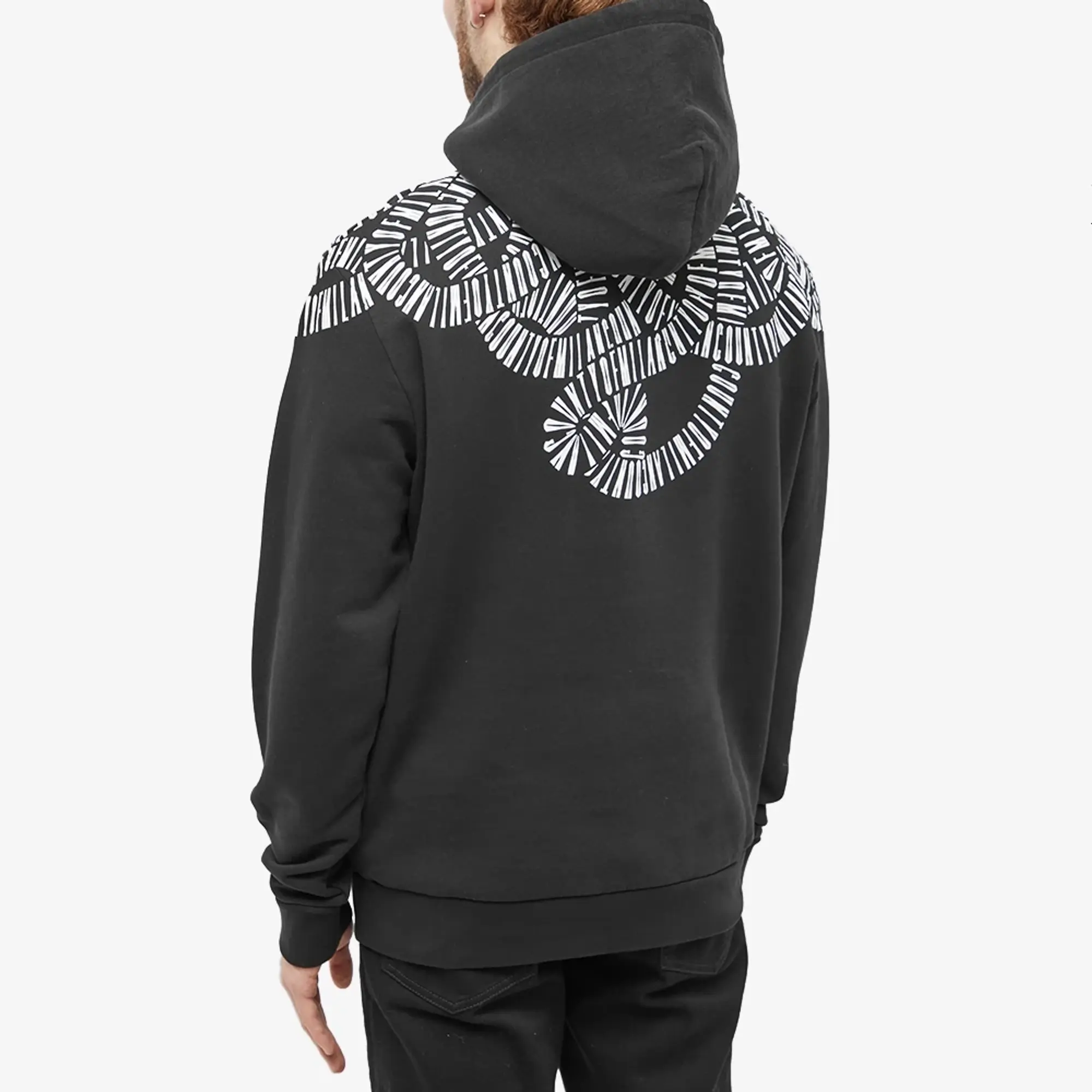 Marcelo Burlon Men's Snake Wings Regular Hoody Black