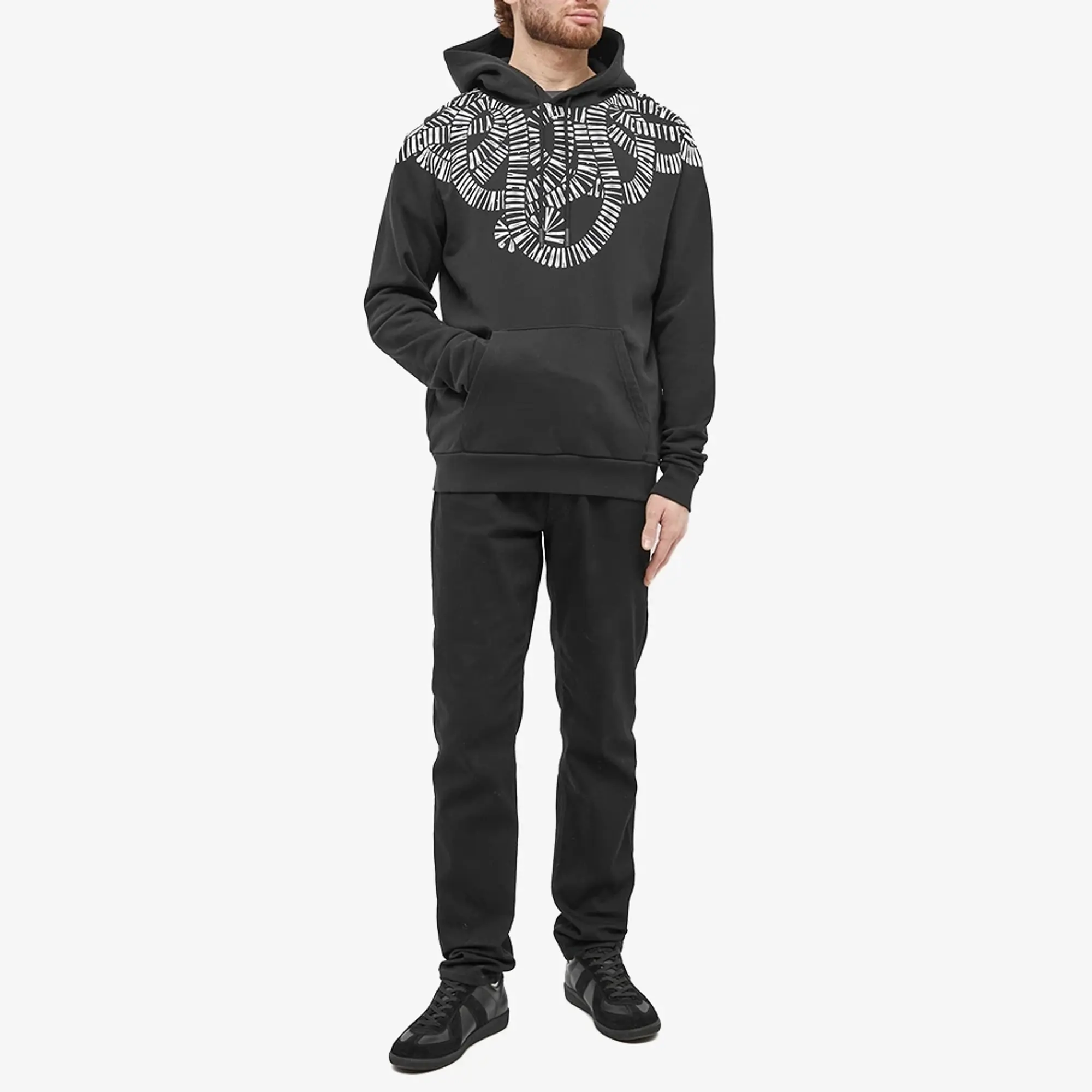 Marcelo Burlon Men's Snake Wings Regular Hoody Black