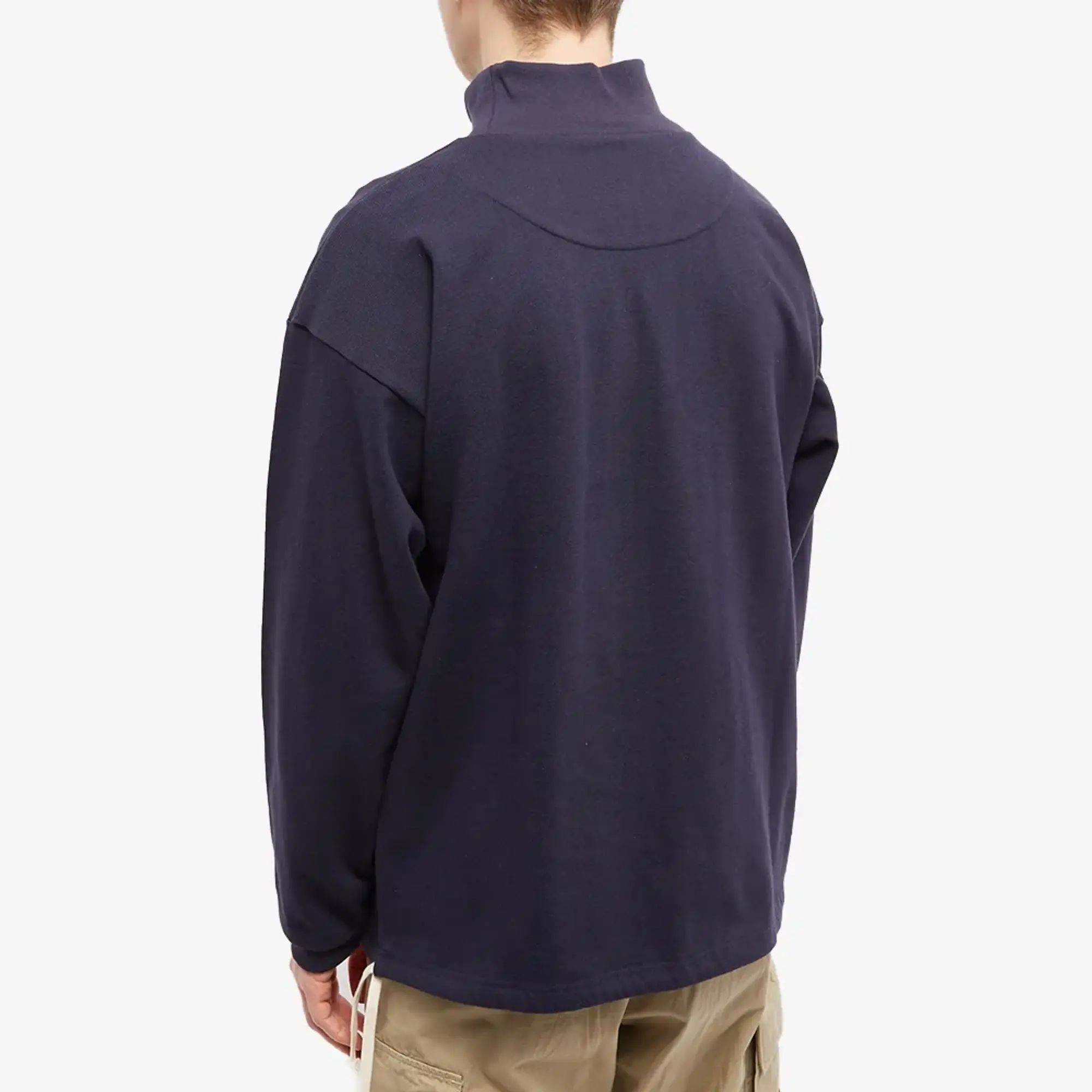 Garbstore Men's Mock Neck T-Shirt Navy