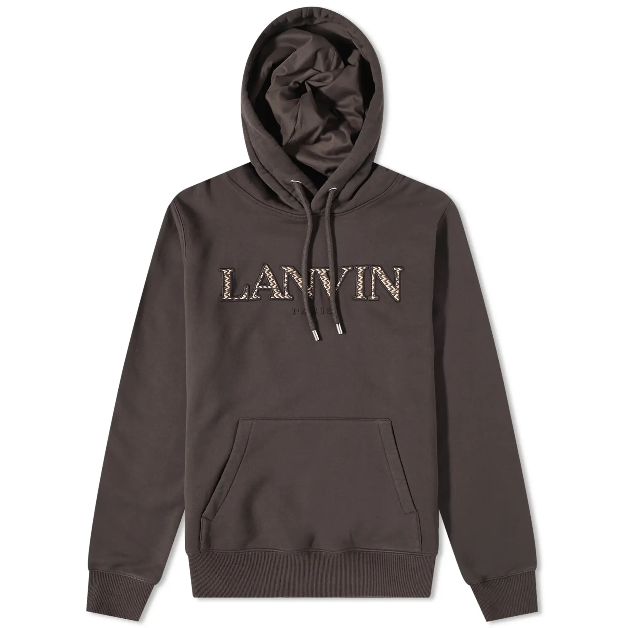 Lanvin Men's Curb Popover Hoodie Ebony