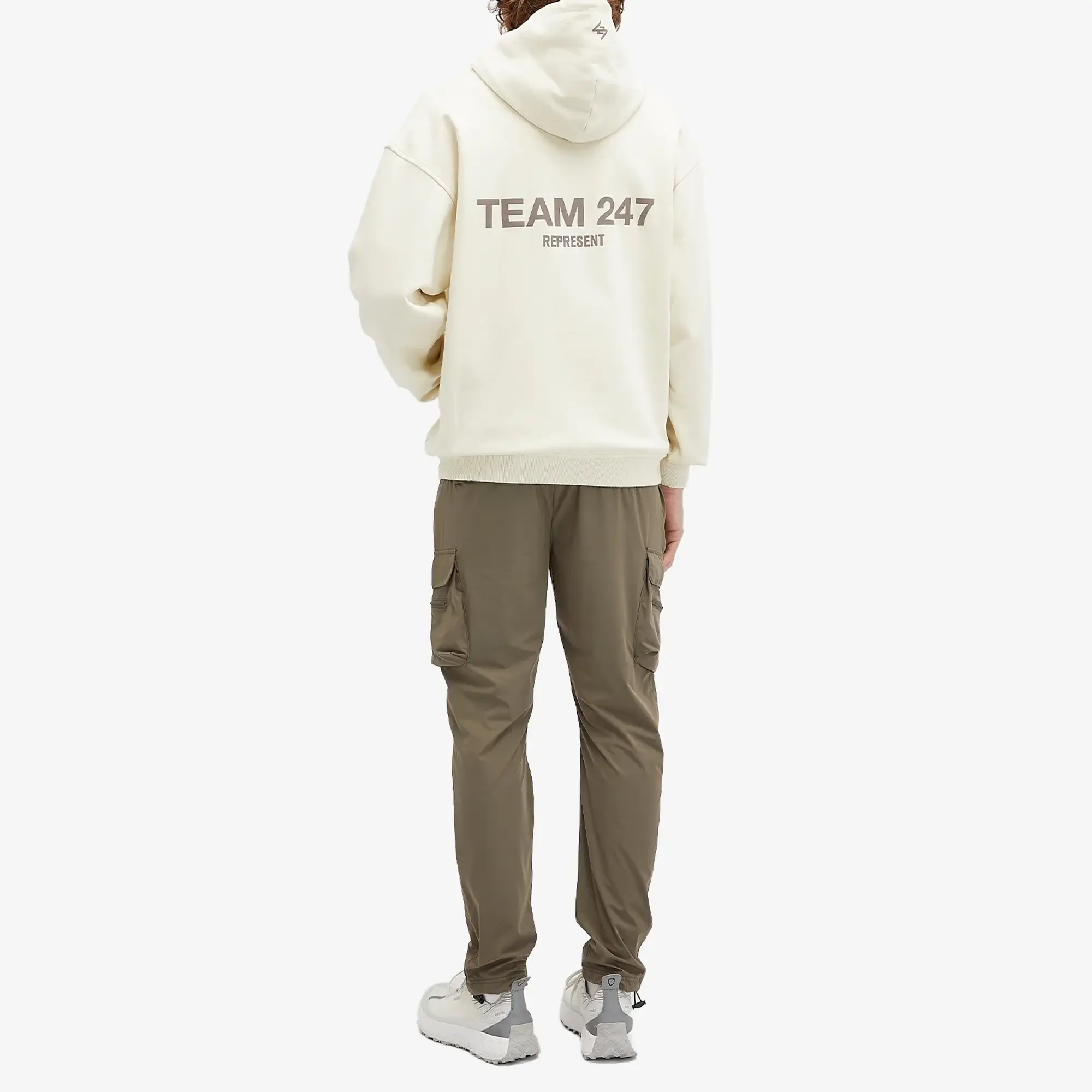 Represent Men's Team 247 Oversized Hoodie Cream