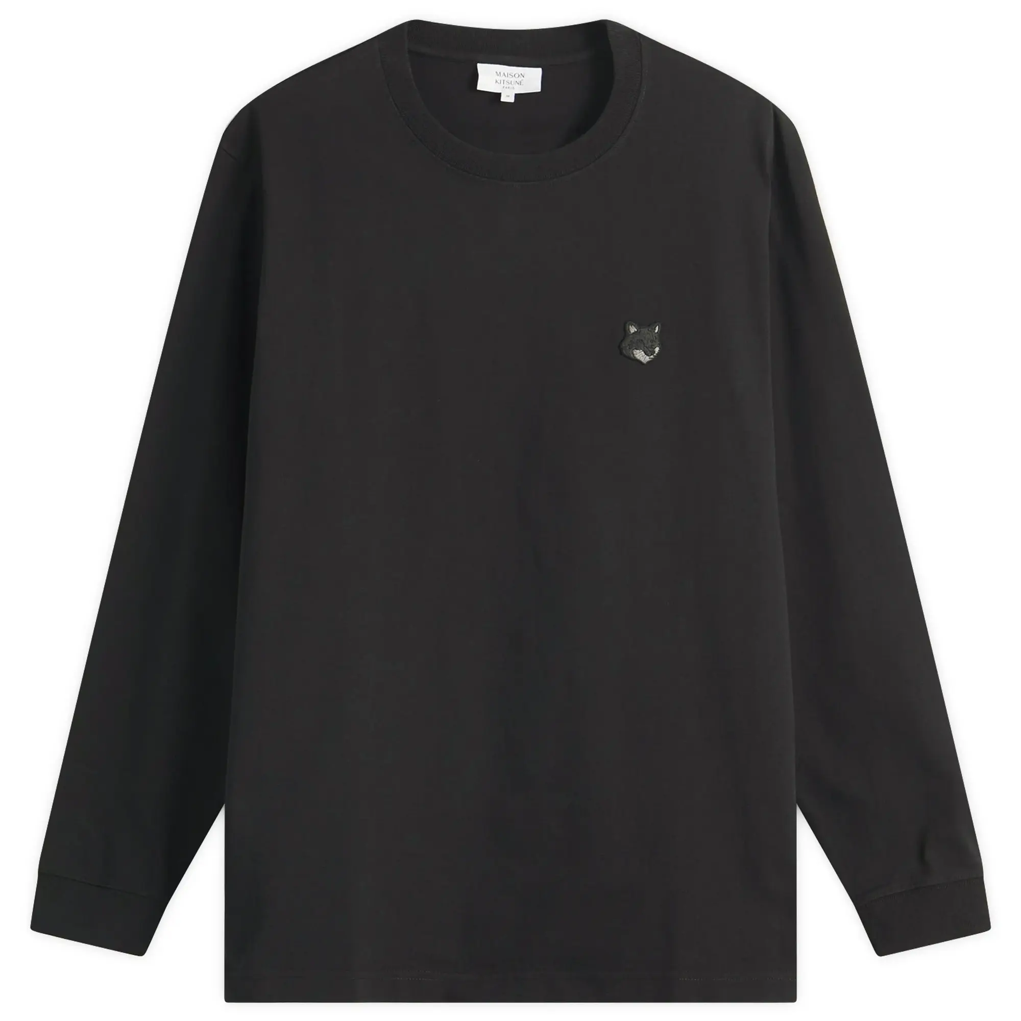 Maison Kitsuné Maison Kitsune Bold Fox Head Patch Comfort Long Sleeve T-Shi Black