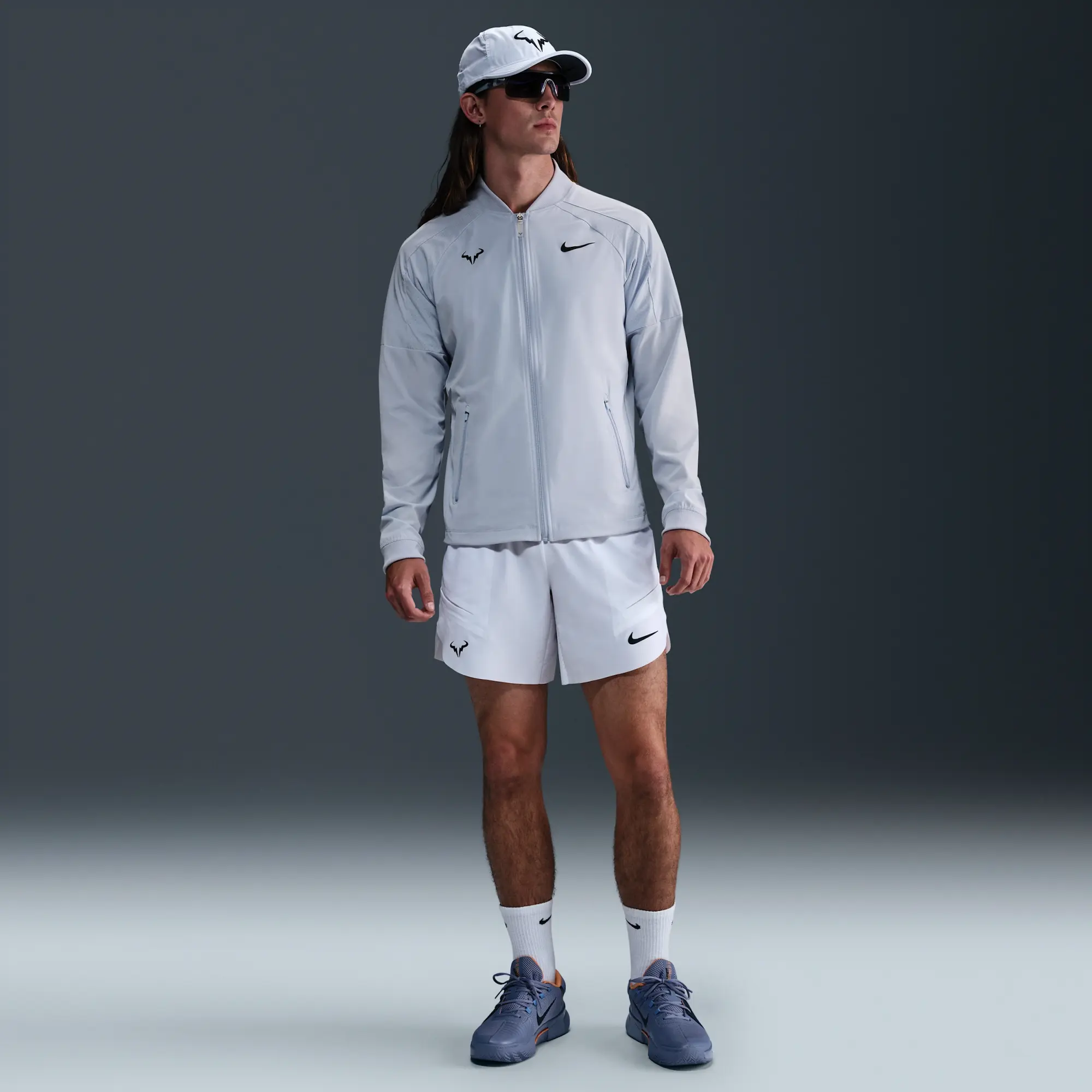 Nike Dri-FIT Rafa Men's Tennis Jacket - Grey - Polyester/Elastane